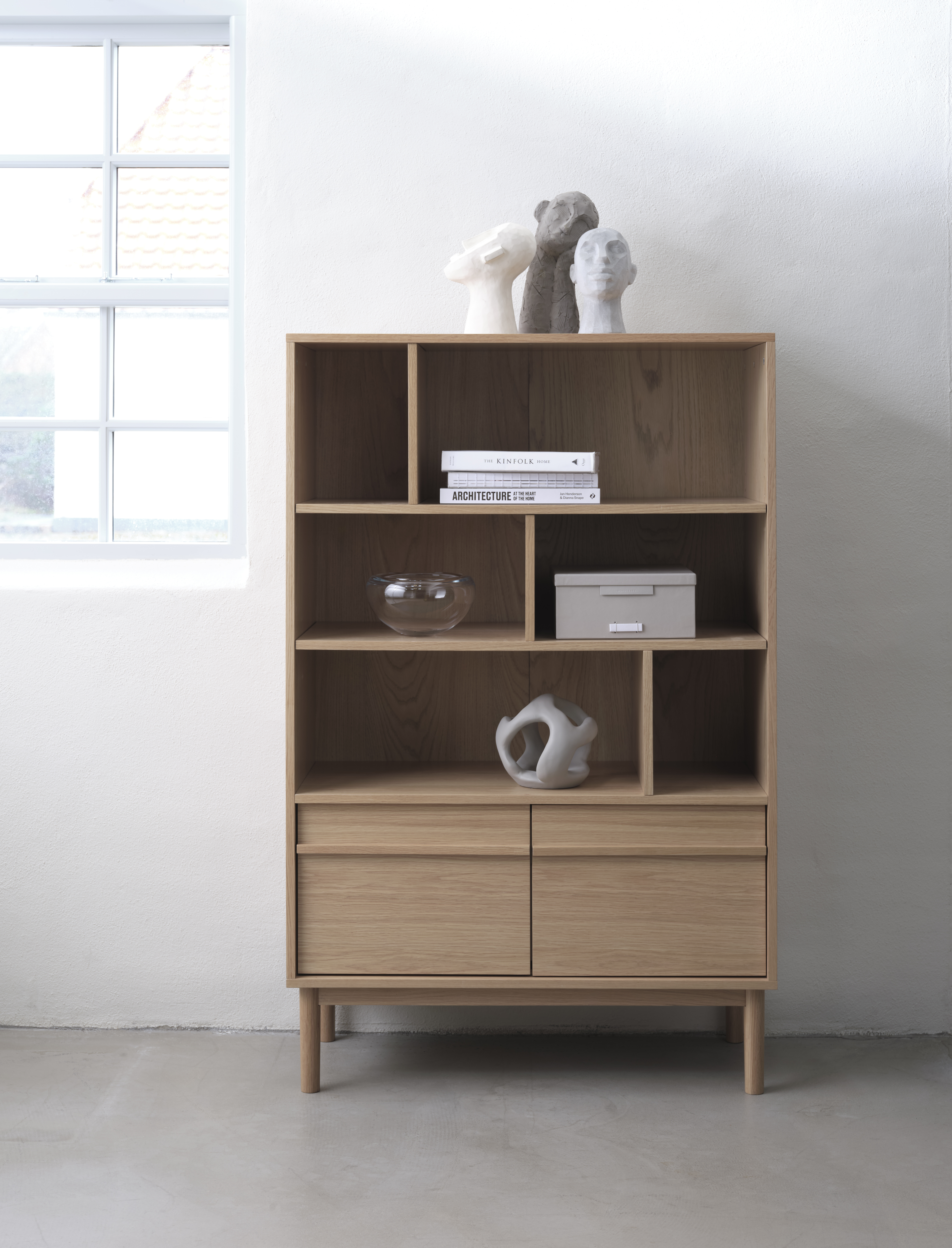 Nordic Home Andrea Bücherregal Natural Oak 140cm