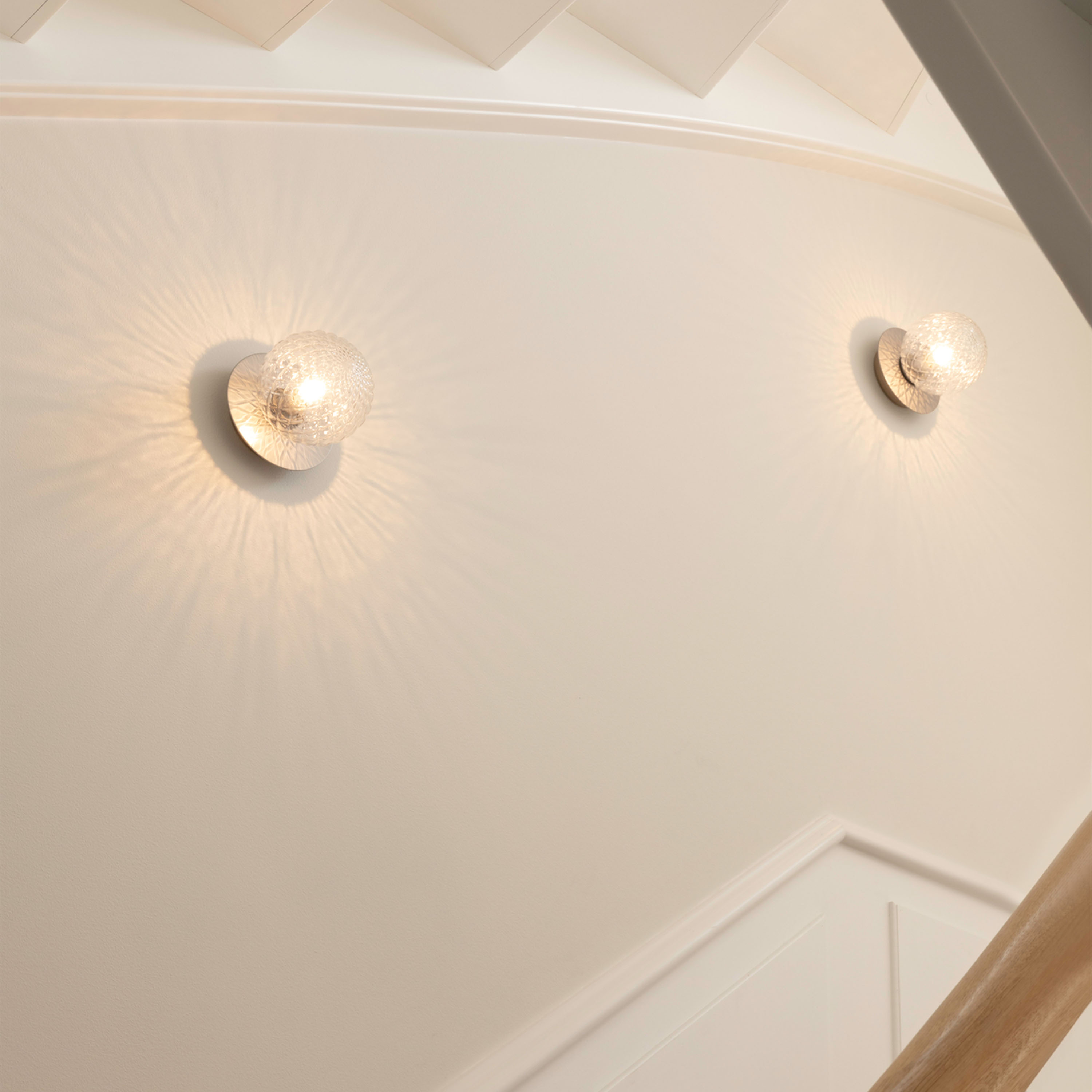 Nuura Liila 1 Vägg-/taklampa Light Silver/Optic Clear Small