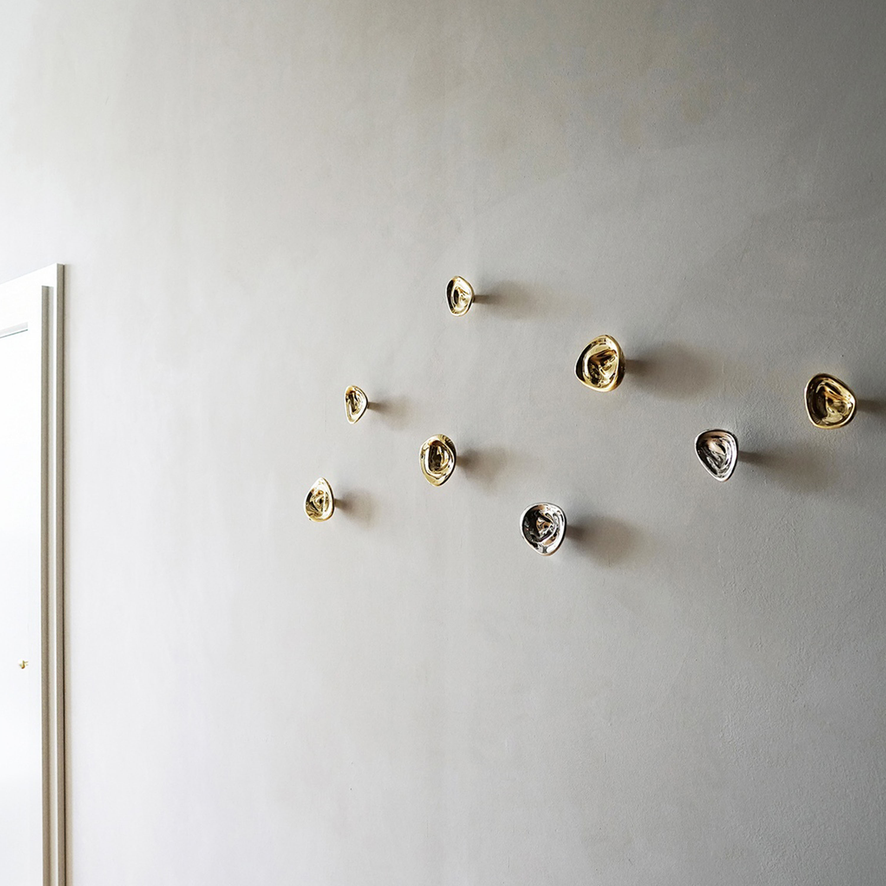 Hein Studio Ripple no. 01 Väggkrok Brass Small