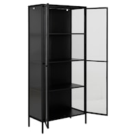 Nordic Home Neah Vitriinikaappi Black 180 cm