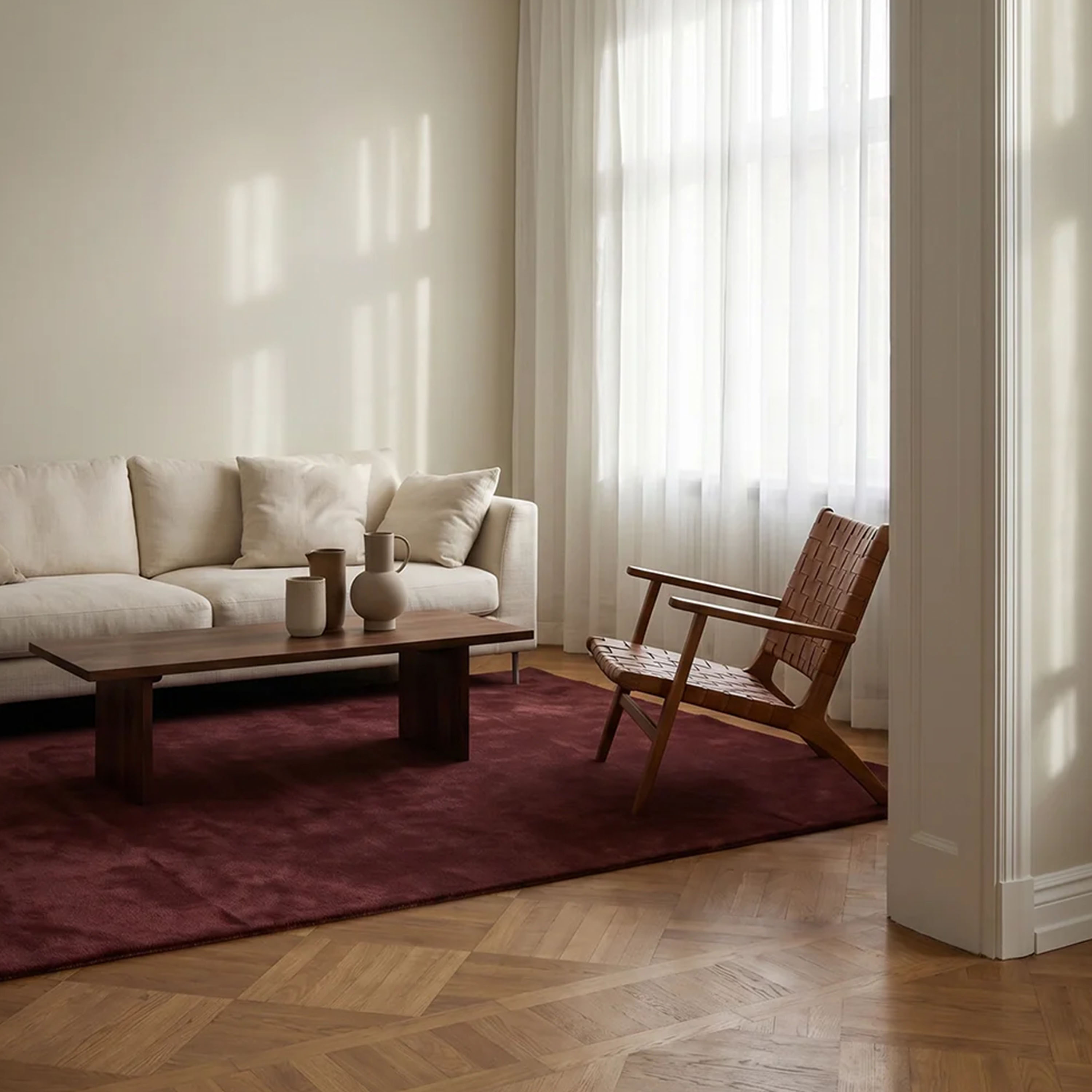Classic Collection Solid Villamatto Viininpunainen 250x350