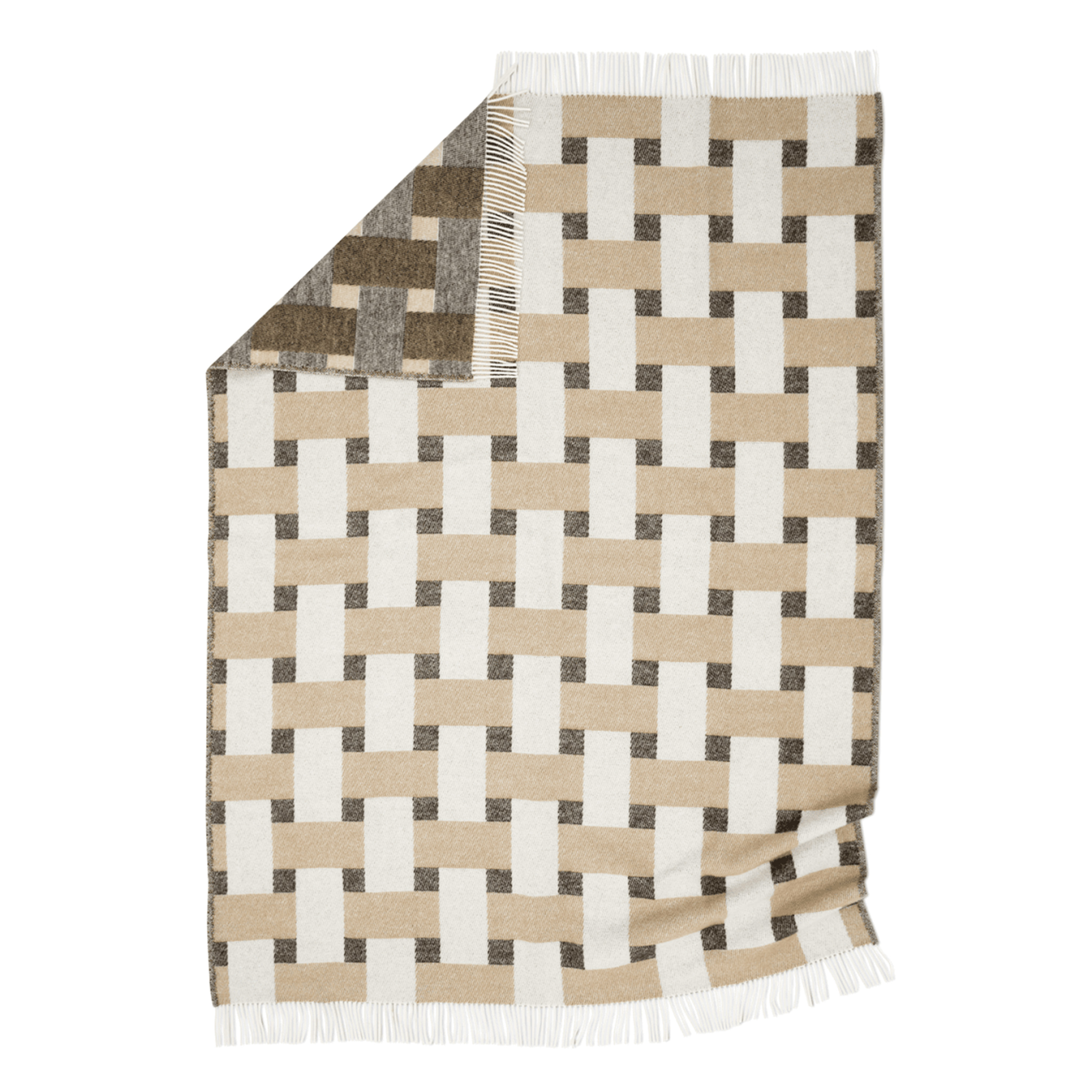 Classic Collection Weave Ullpledd Beige