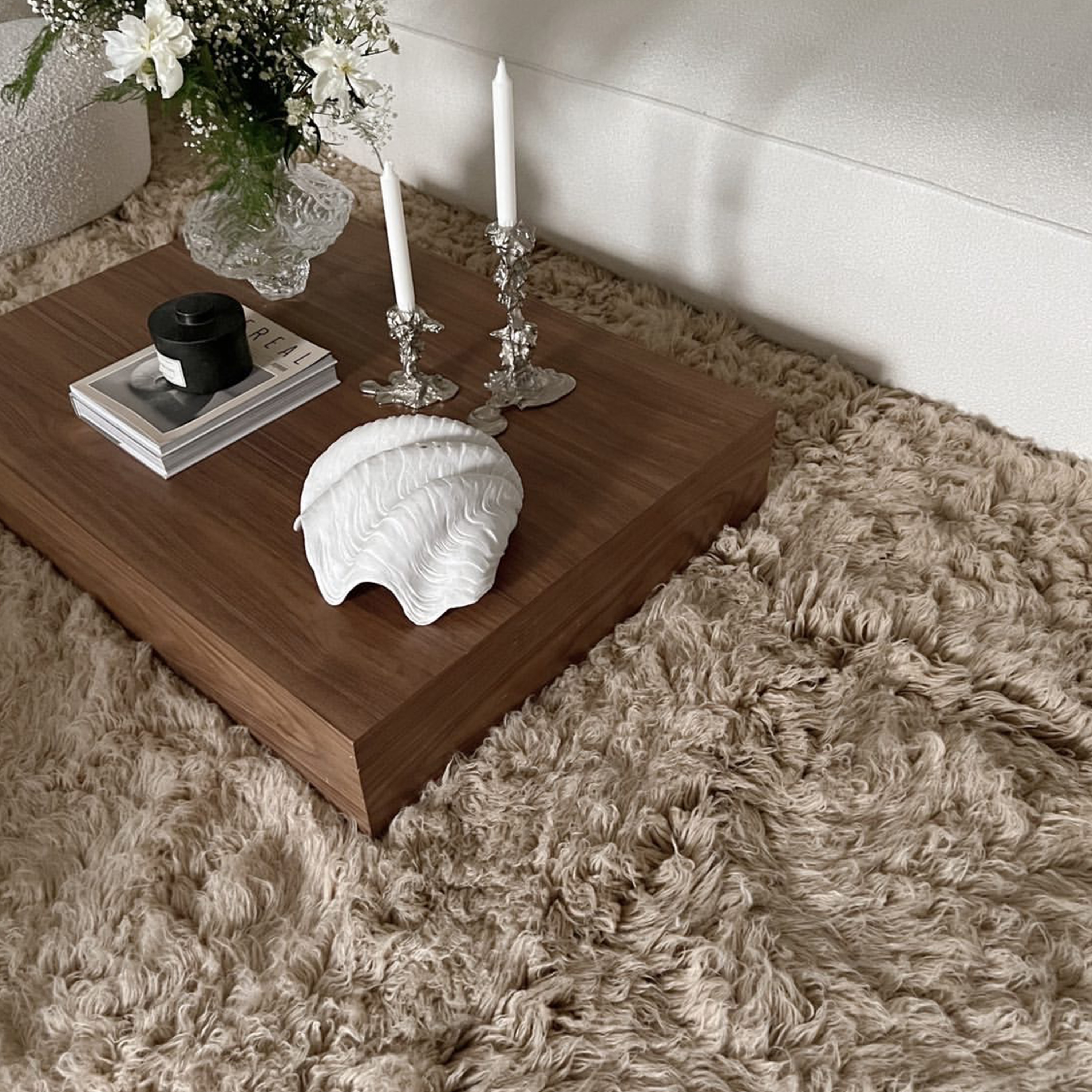 Sleepo Collection Fluffy Flokati Teppe Camel 140x200