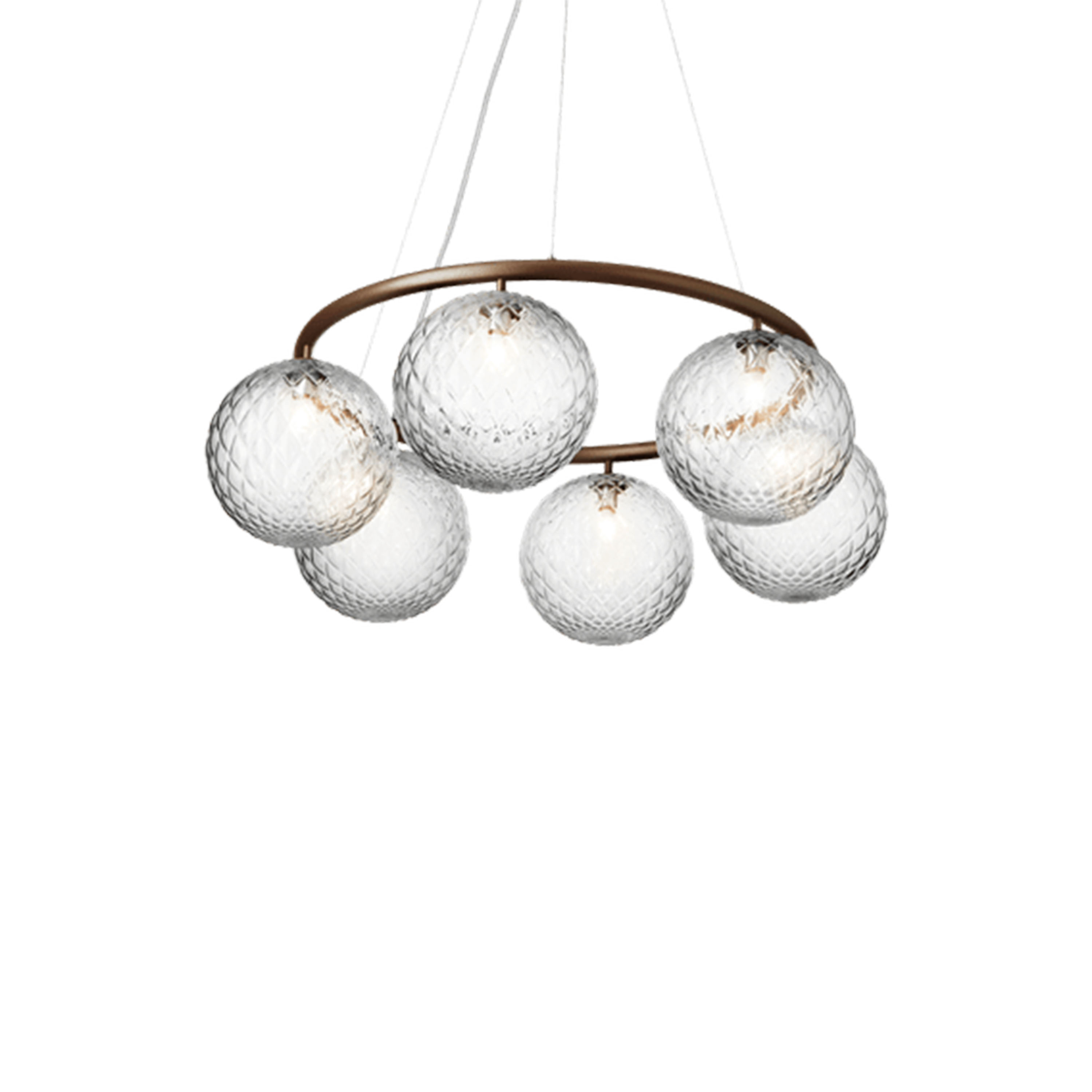 Nuura Miira 6 Circular Taklampa Dark Bronze/Optic Clear Ø80