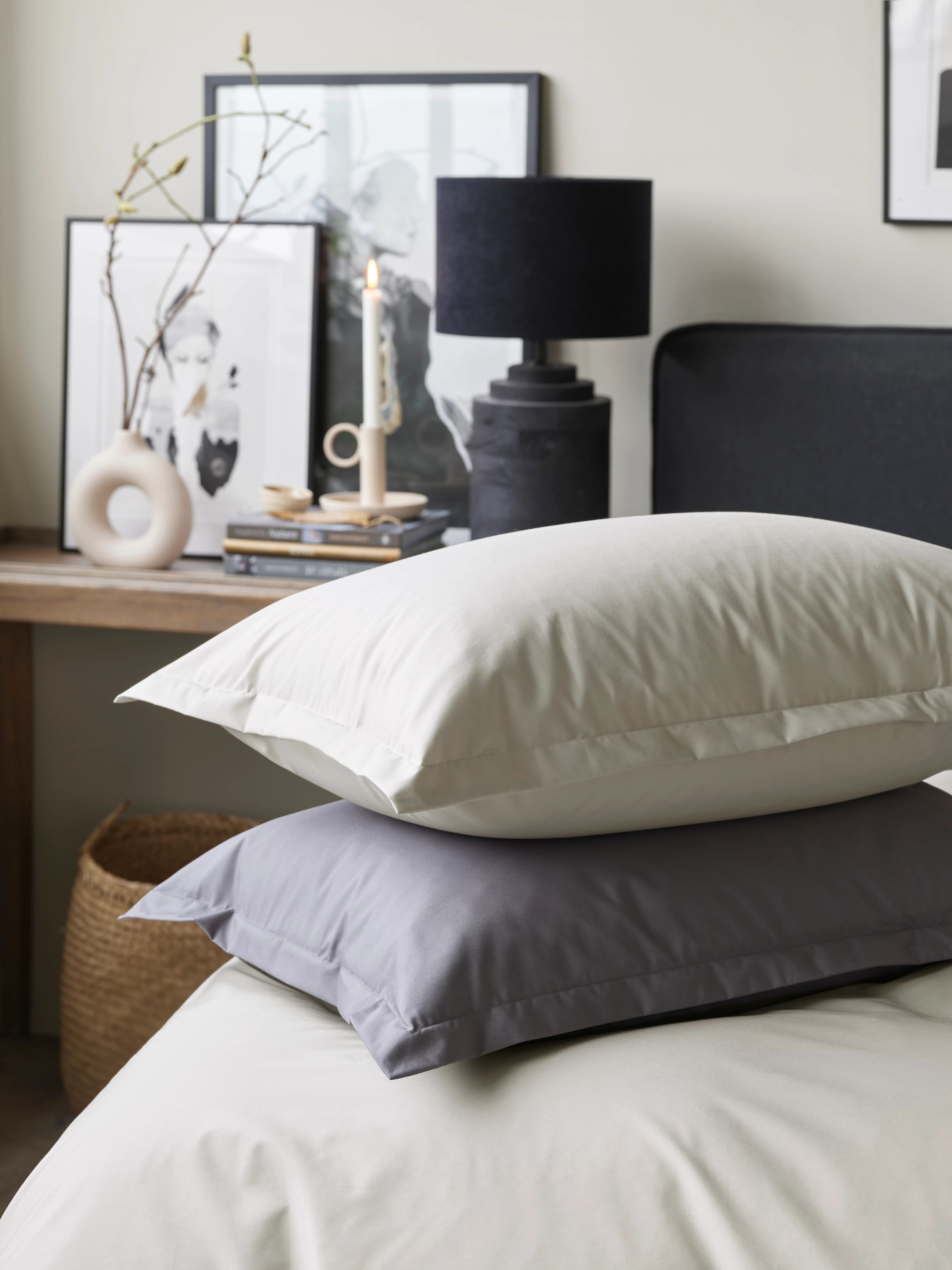 Örngott Egyptisk Bomull Antracit 50x60