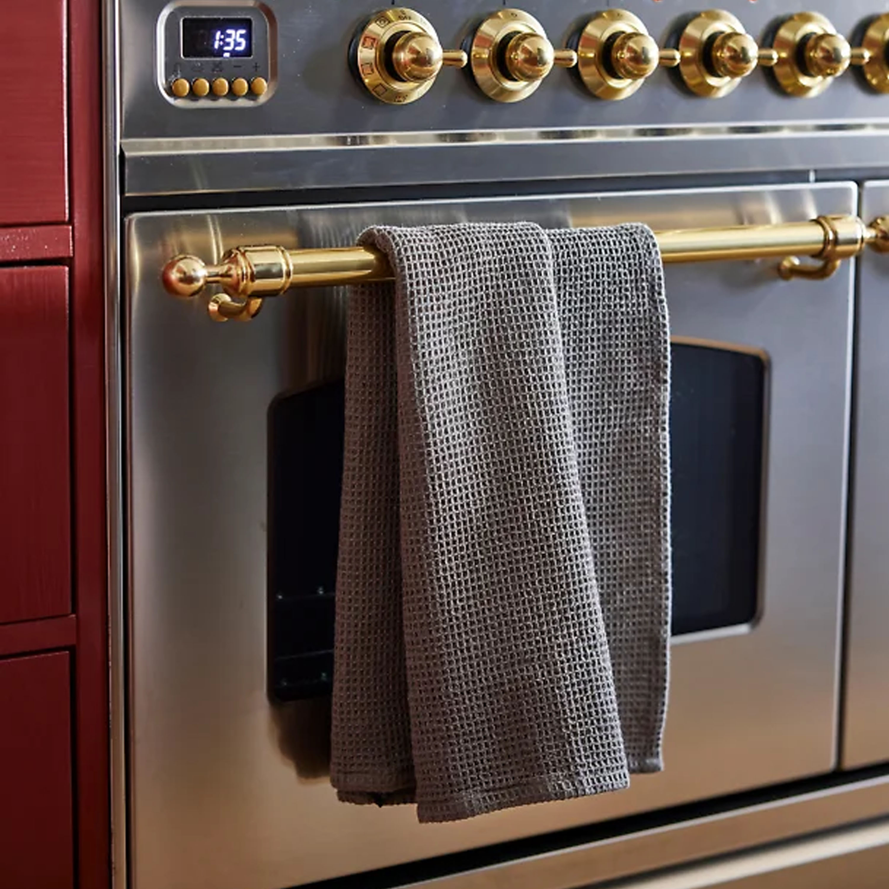 Himla Hetty Kjøkkenhåndkle Charcoal 50x70 2-pakning