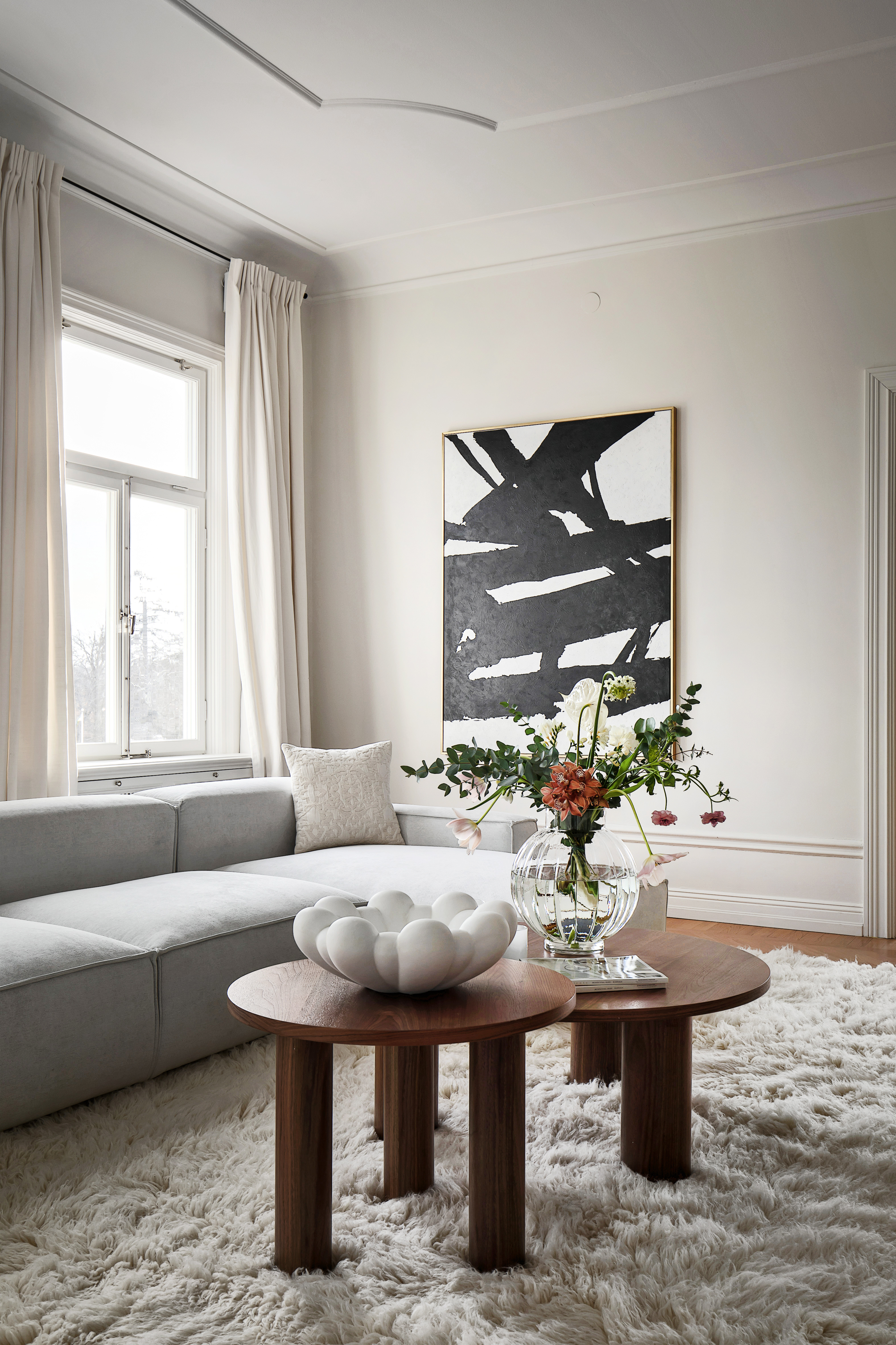 Nordic Home Melvin Soffbord Valnöt Ø65