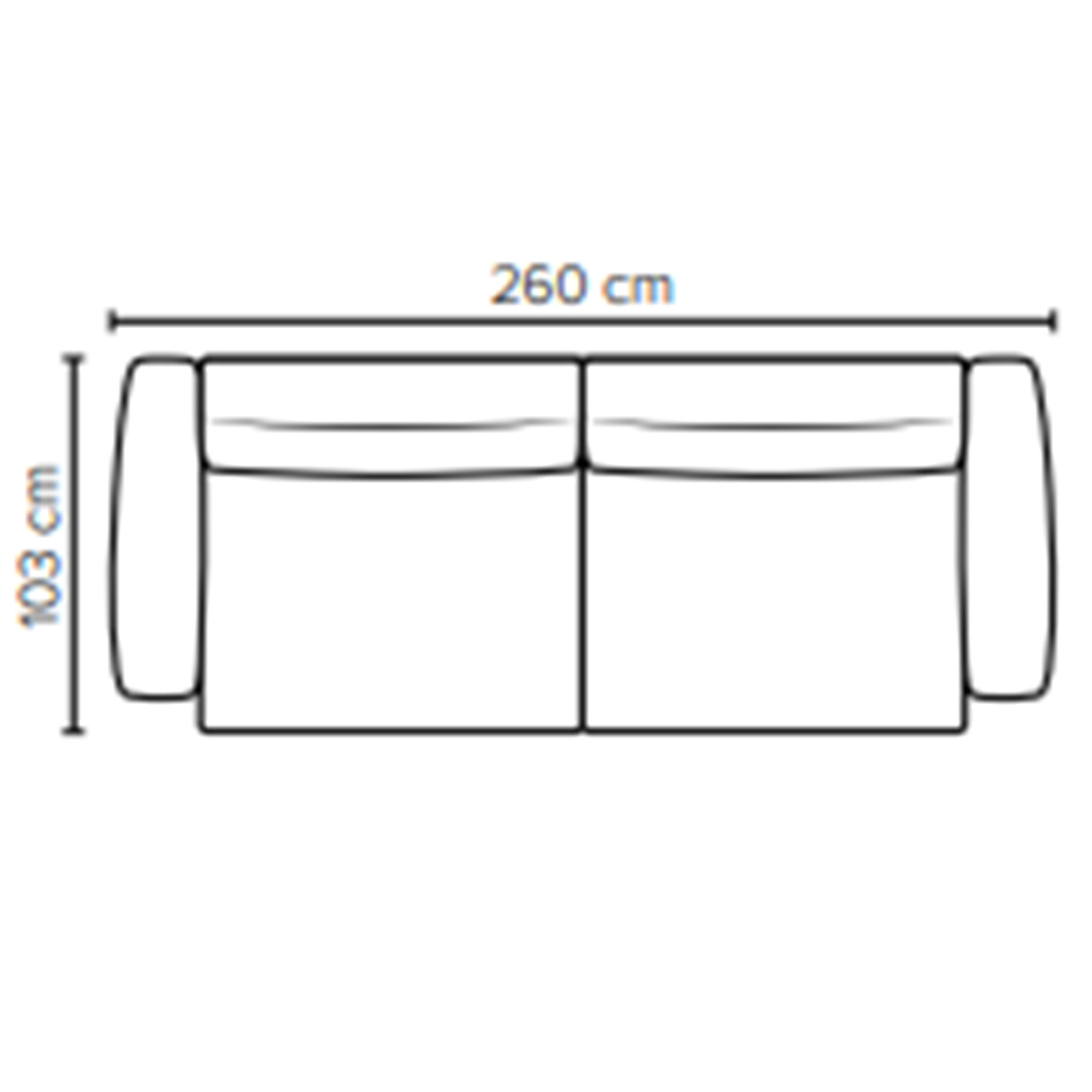 Sleepo Collection Mila 3-sits Soffa Moss 260cm