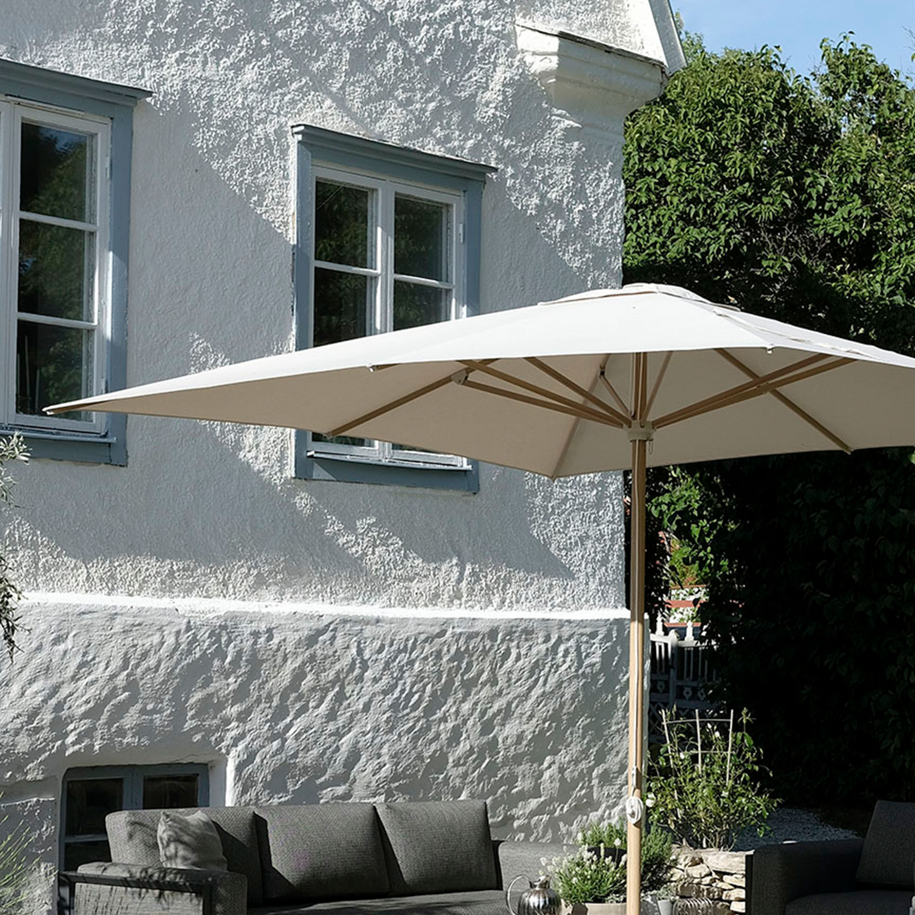 Hillerstorp Parasoll Firkantet Beige 290x290