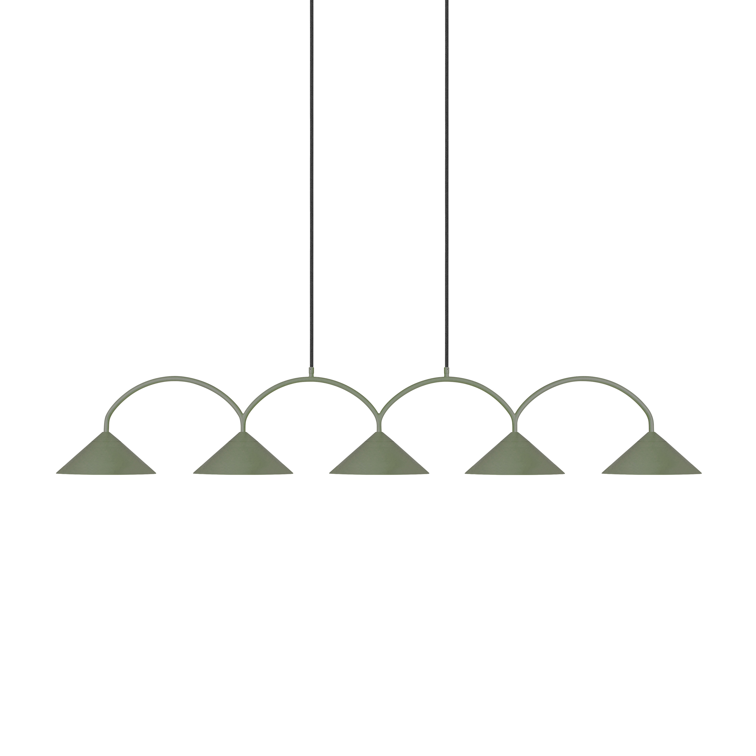 Curve 5 Taklampa Grön