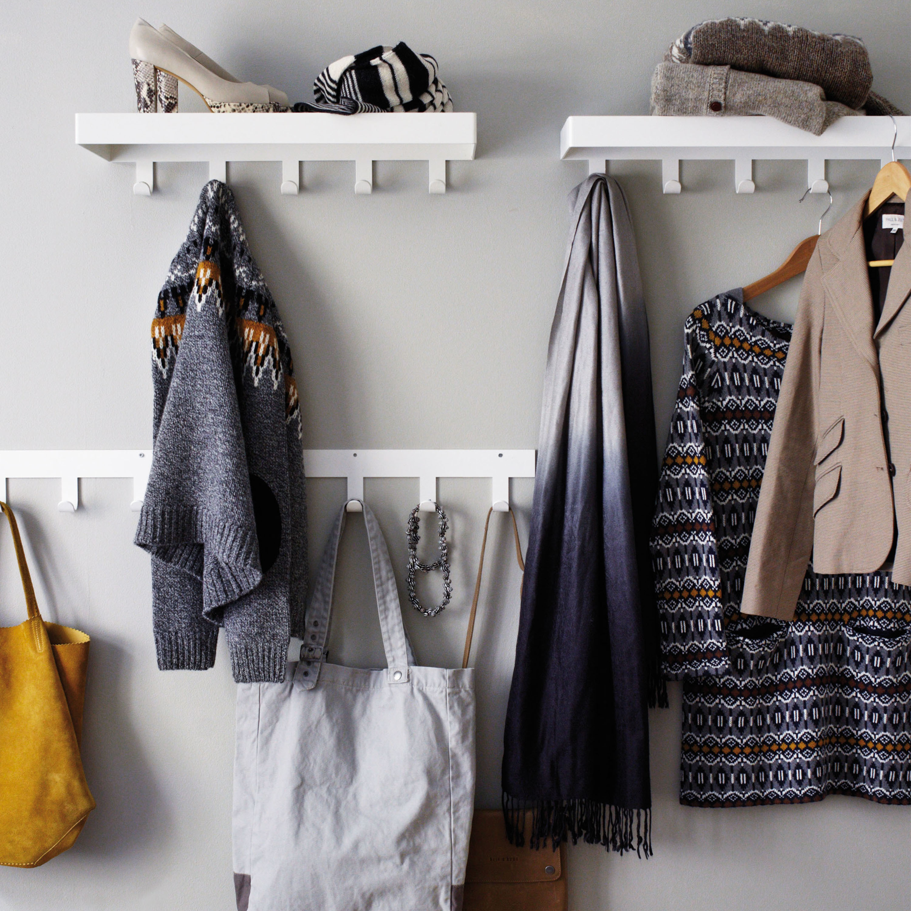 Maze Only Hooks Coat Rack White