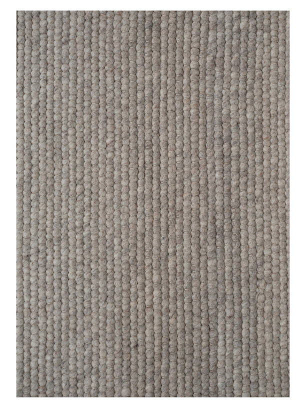 Linie Design Agner Runde Wollmatte Light Grey Ø170