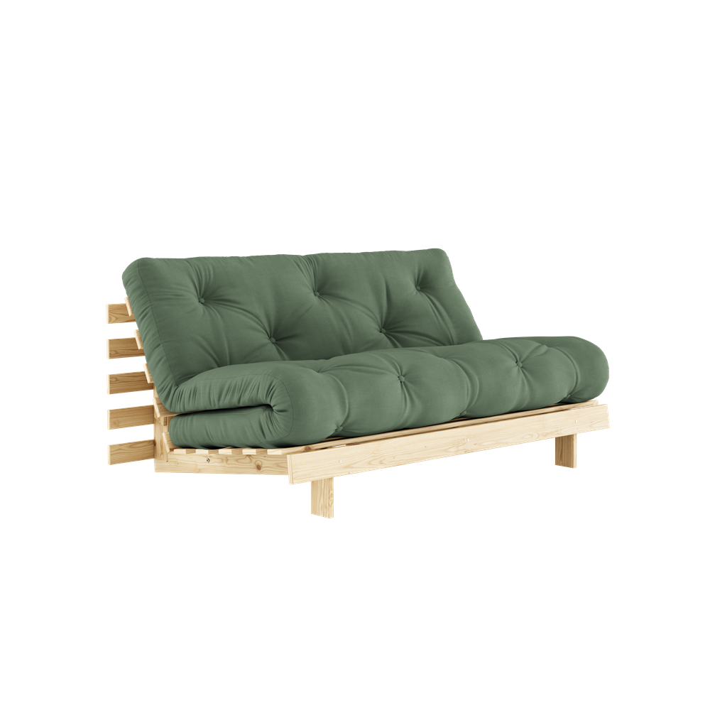 Karup Design - Roots Schlafsofa Natur/Olivgrün 160cm
