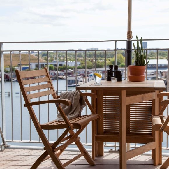 Cinas York Fällstol Teak