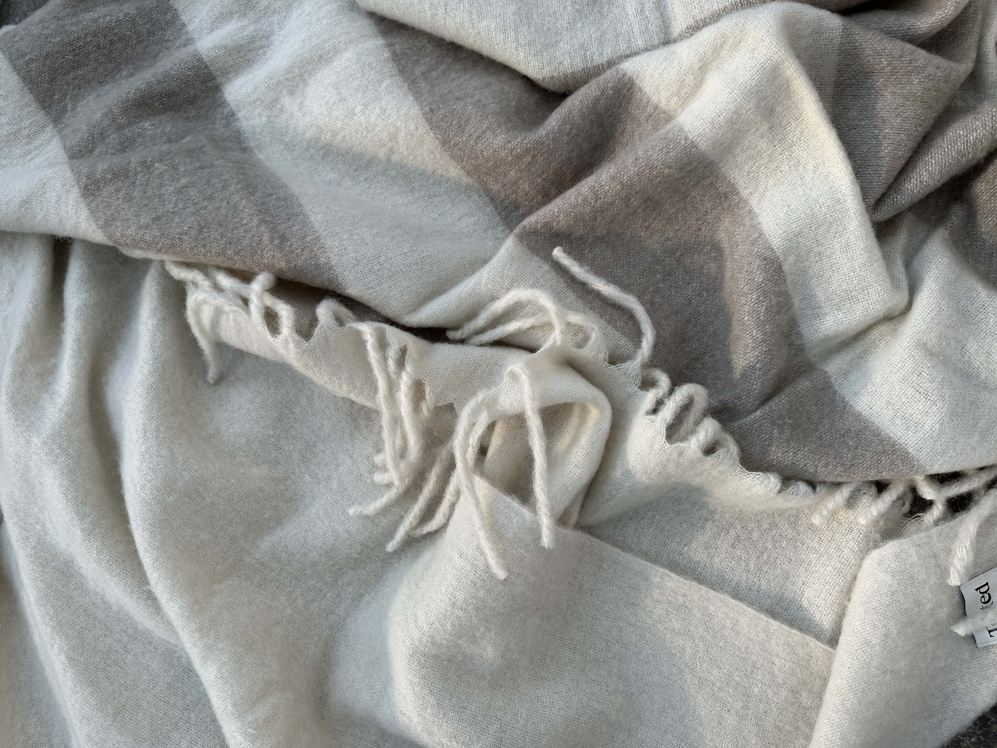 Tinted Hemple Wollteppich Beige/Offwhite 130x170