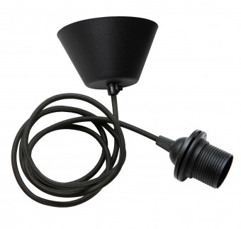 Sladd med Takkåpa E27 Svart Ojordad
