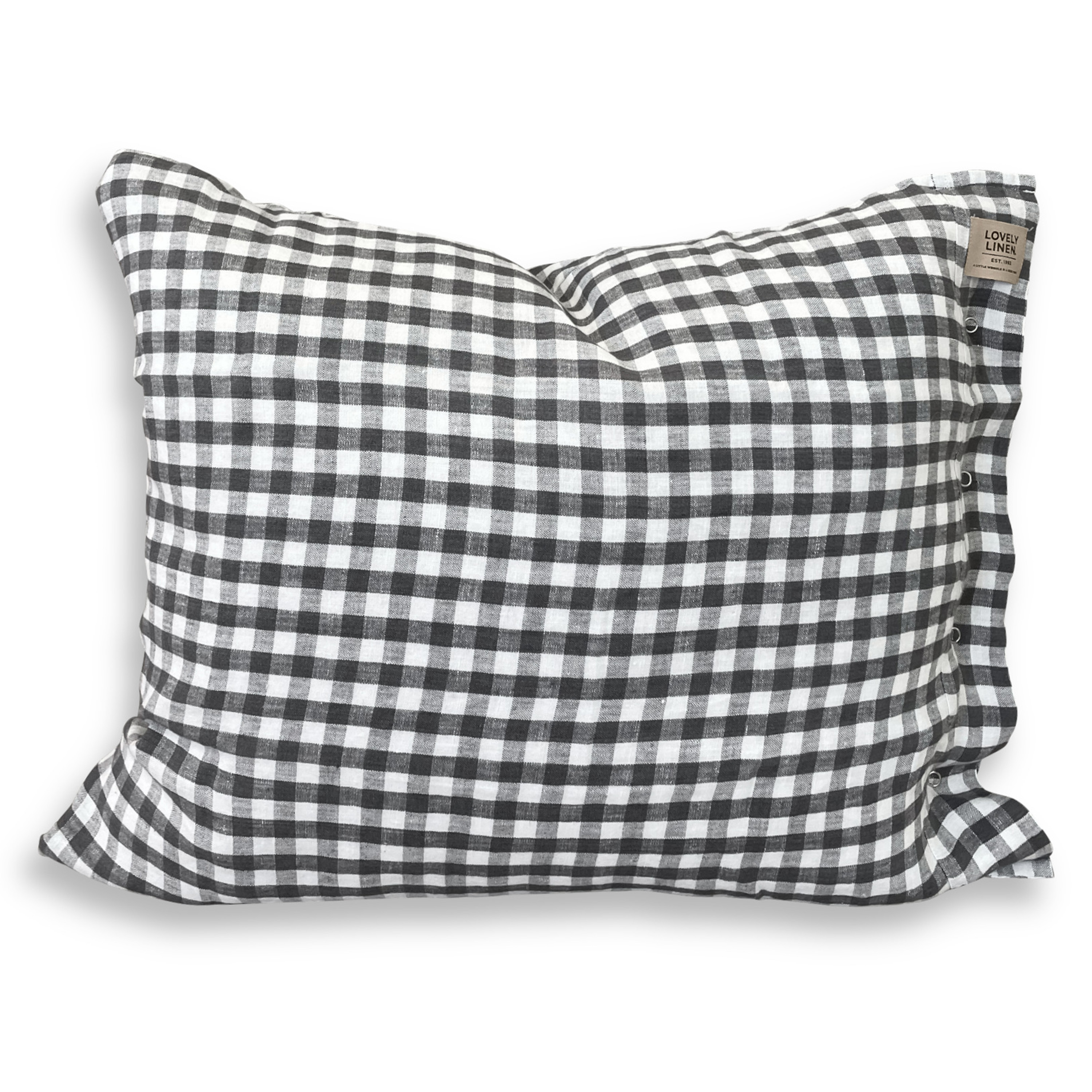 Lovely Linen Misty Örngott Linne Square Dark Grey 50x60