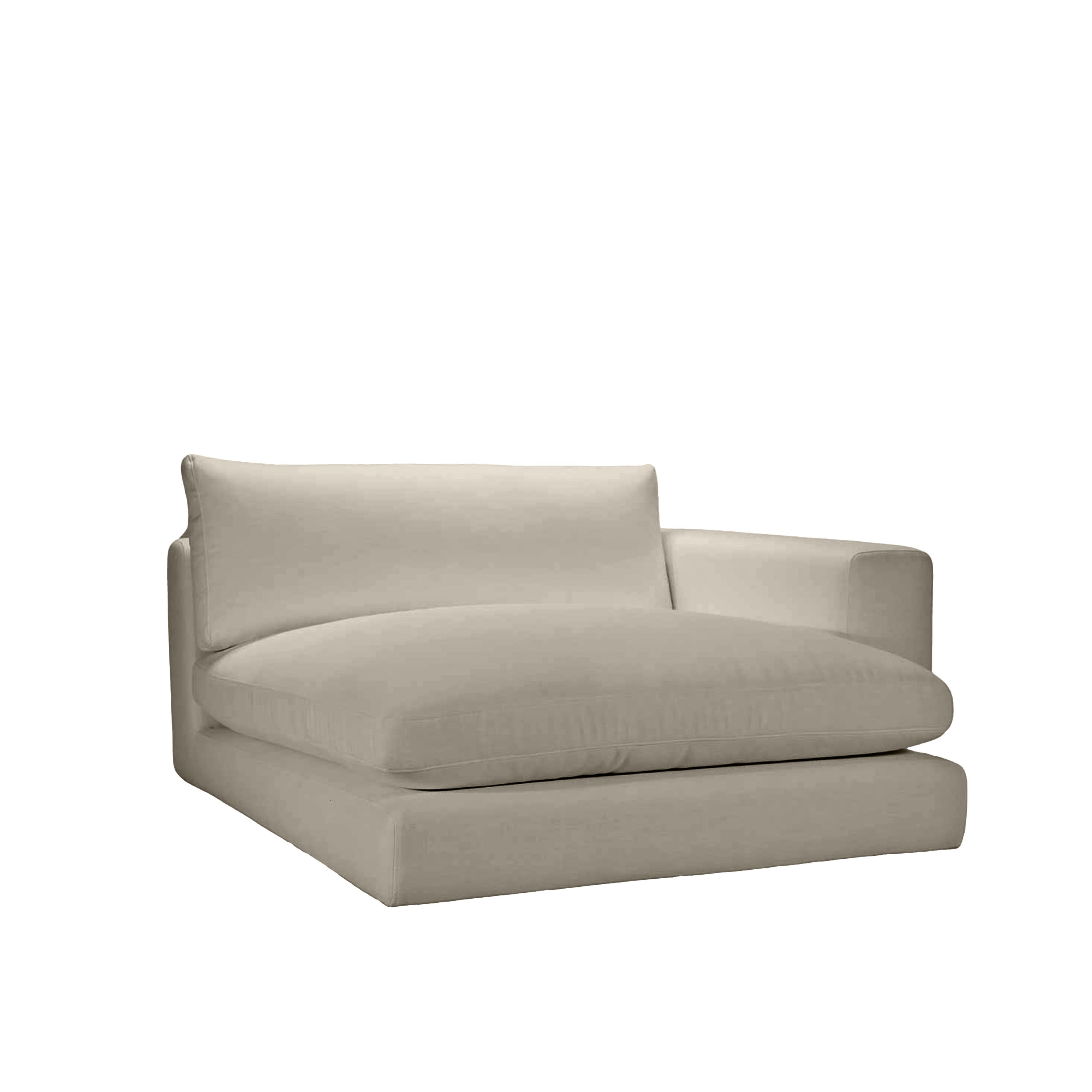 Capri 1.5-sits Divanmodul Höger Armstöd Taupe 142x184