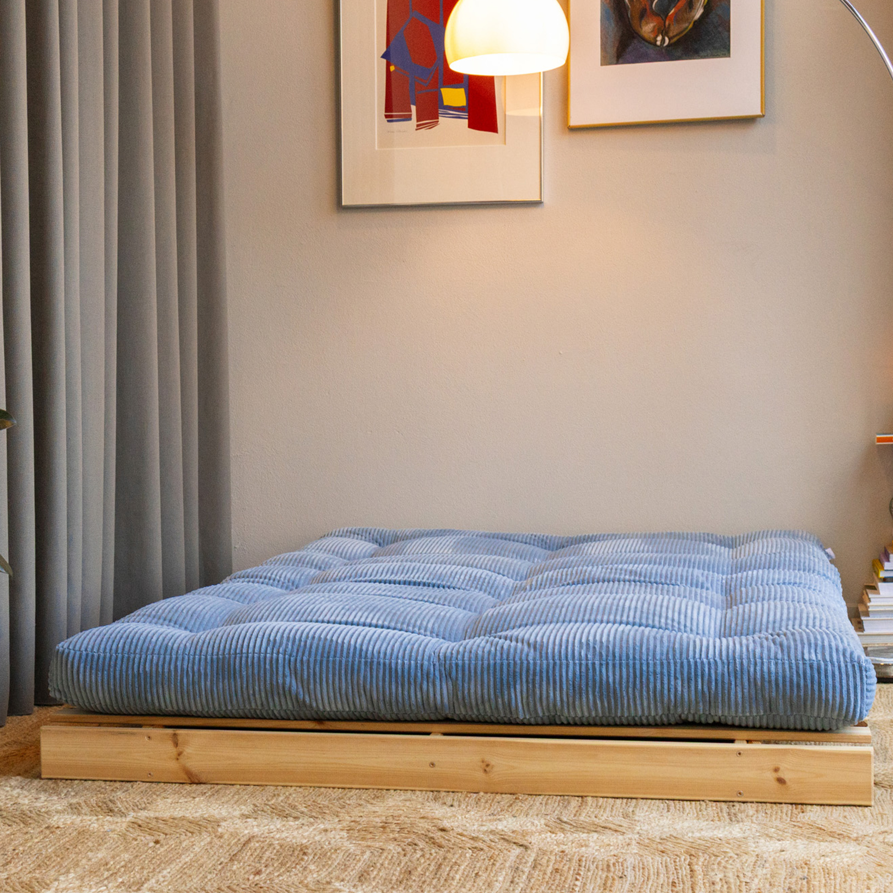 Karup Design Roots Sovesofa Raw/Hazy Blue 140cm