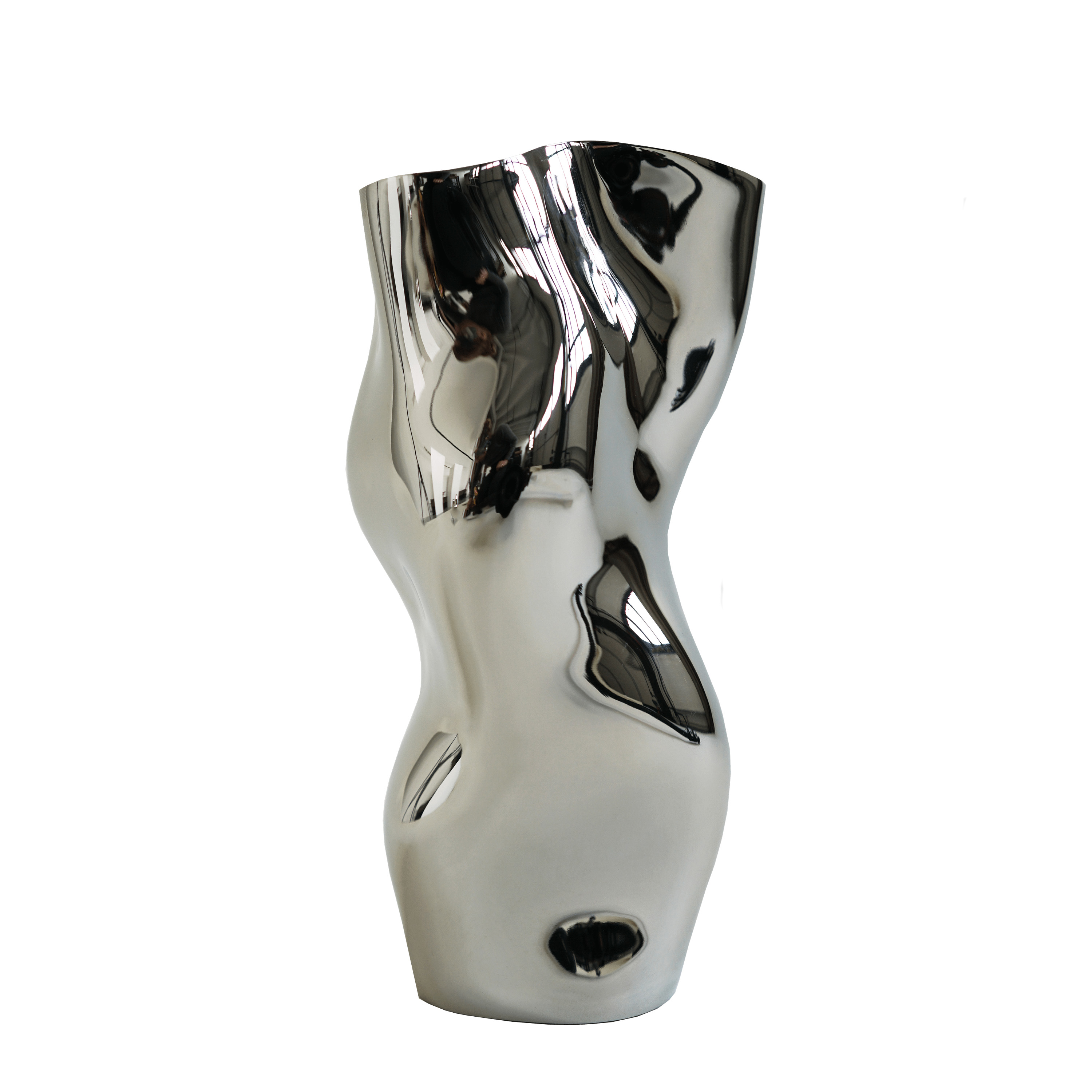 Hein Studio - Ostrea 25 Vase Titan 25cm - Silber
