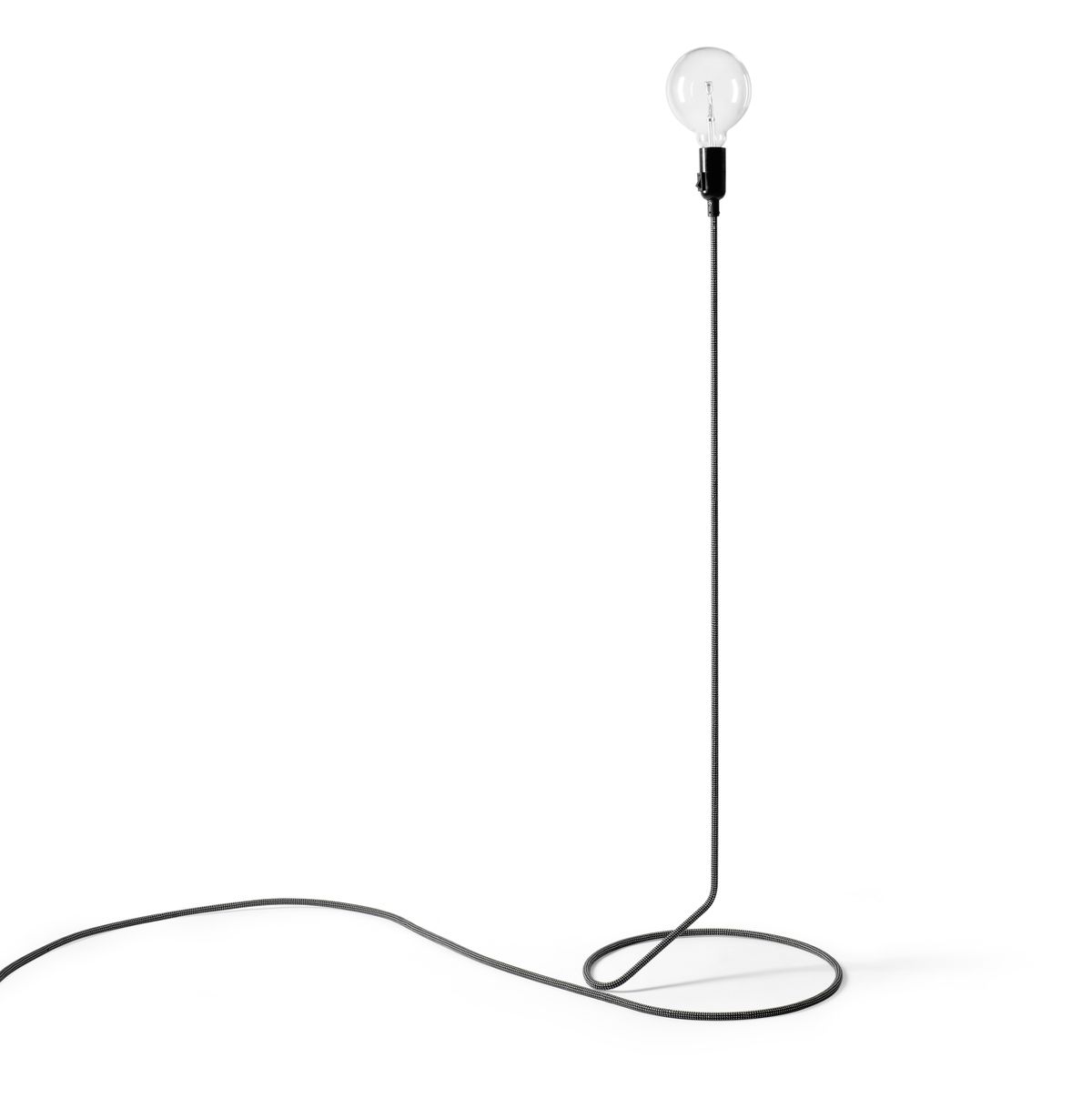 Design House Stockholm - Cord Golvlampa Black/White - Svart