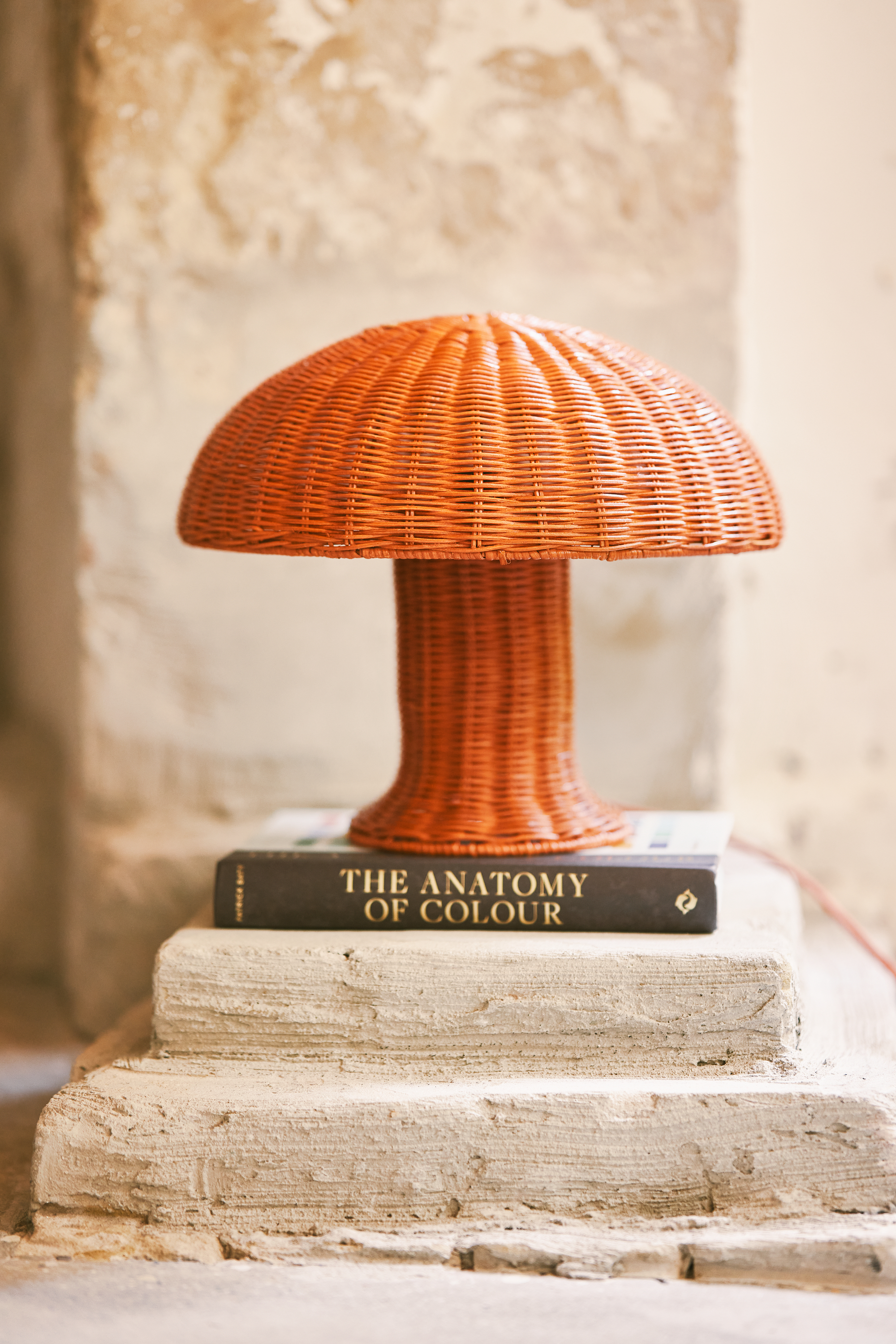 HKliving Rattan Bordlampe Natur