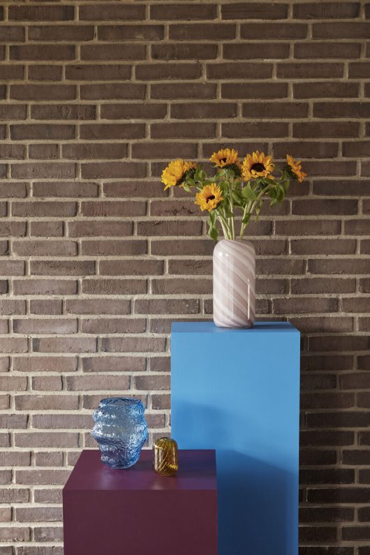 Hübsch Aurora Vas Blå 18cm