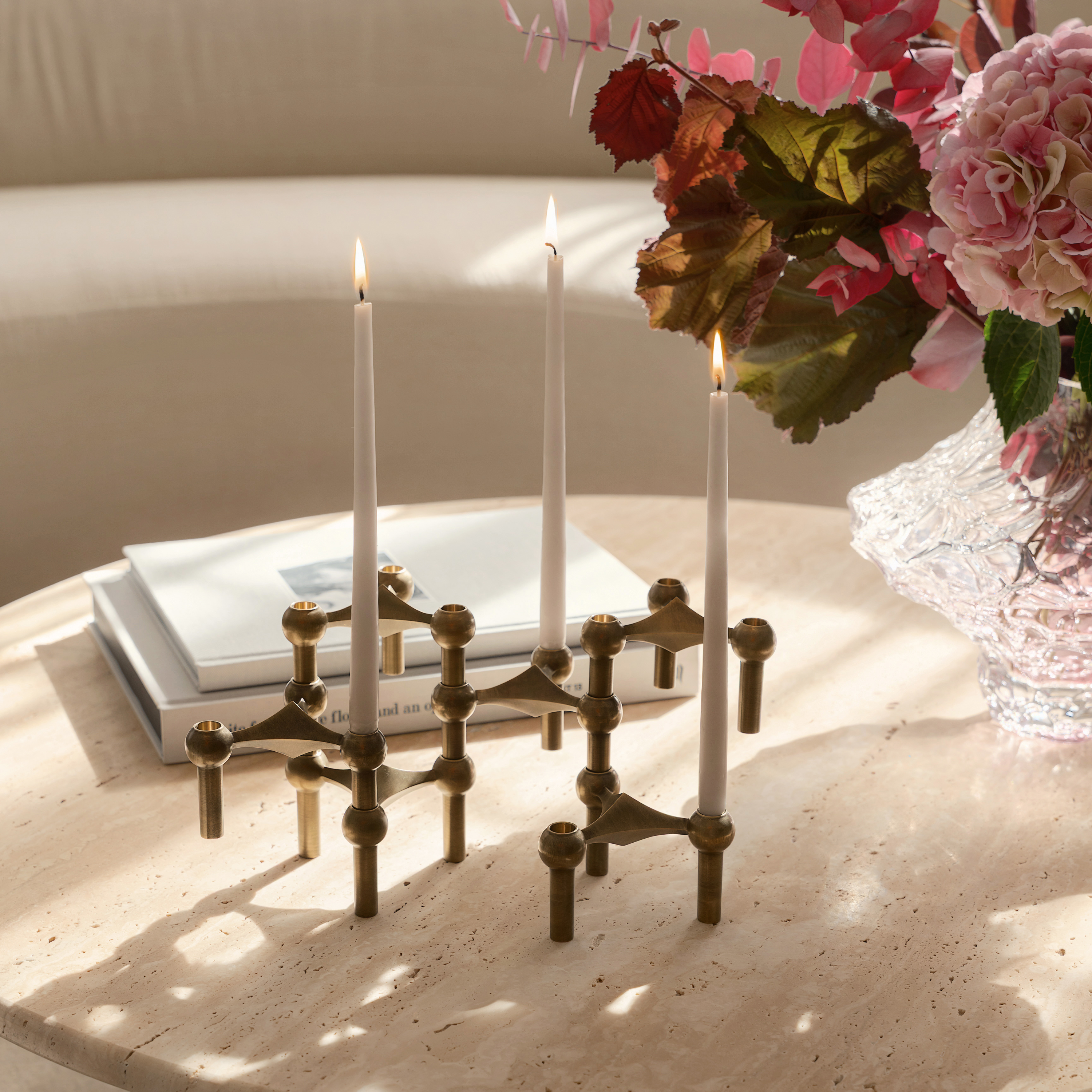 Stoff STOFF Nagel Lysestake Bronzed Brass 3-pakning