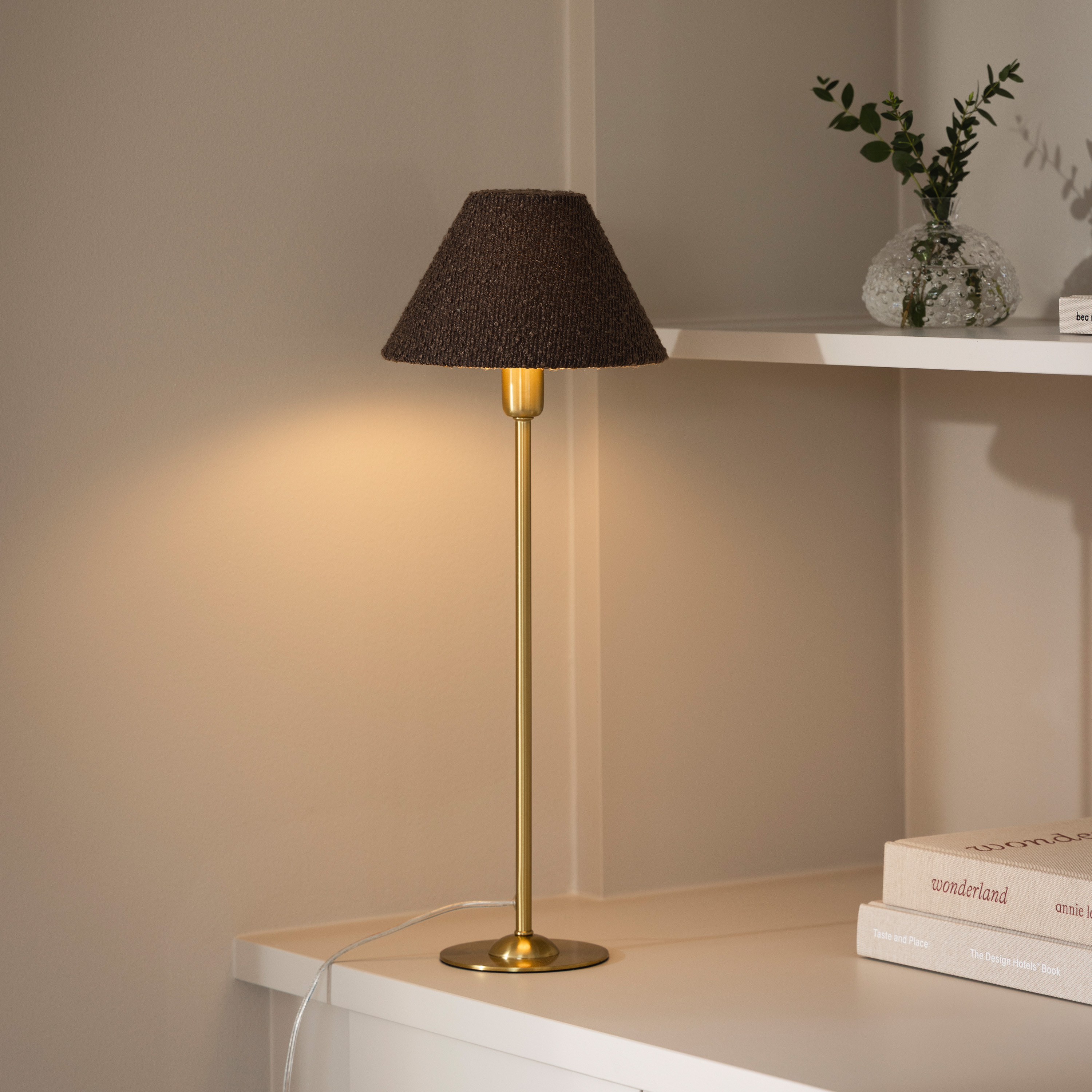 Globen Lighting Iris Lampskärm Bouclé Mocha 20cm