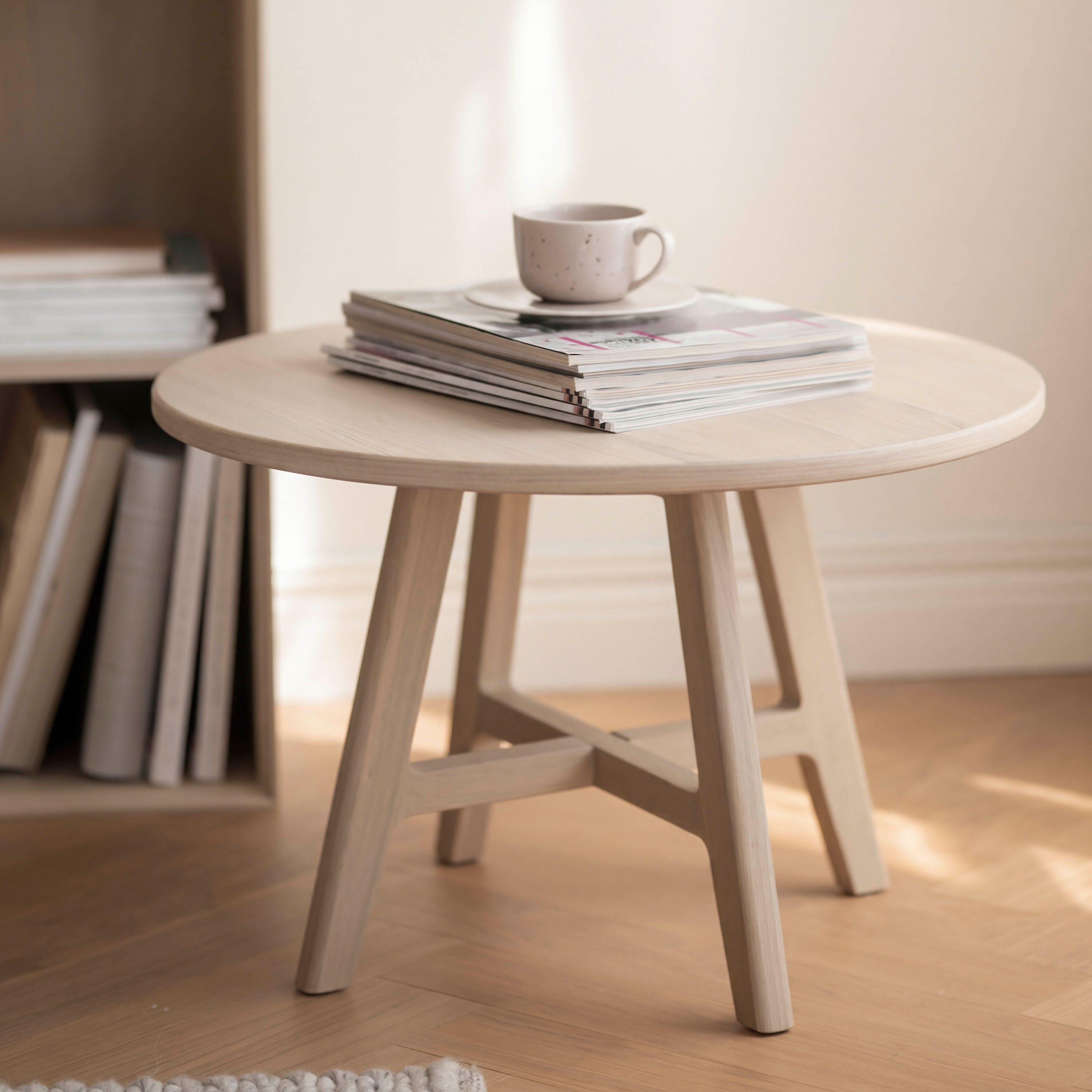 Dumbarton Soffbord Vitpigmenterad Ek Ø60