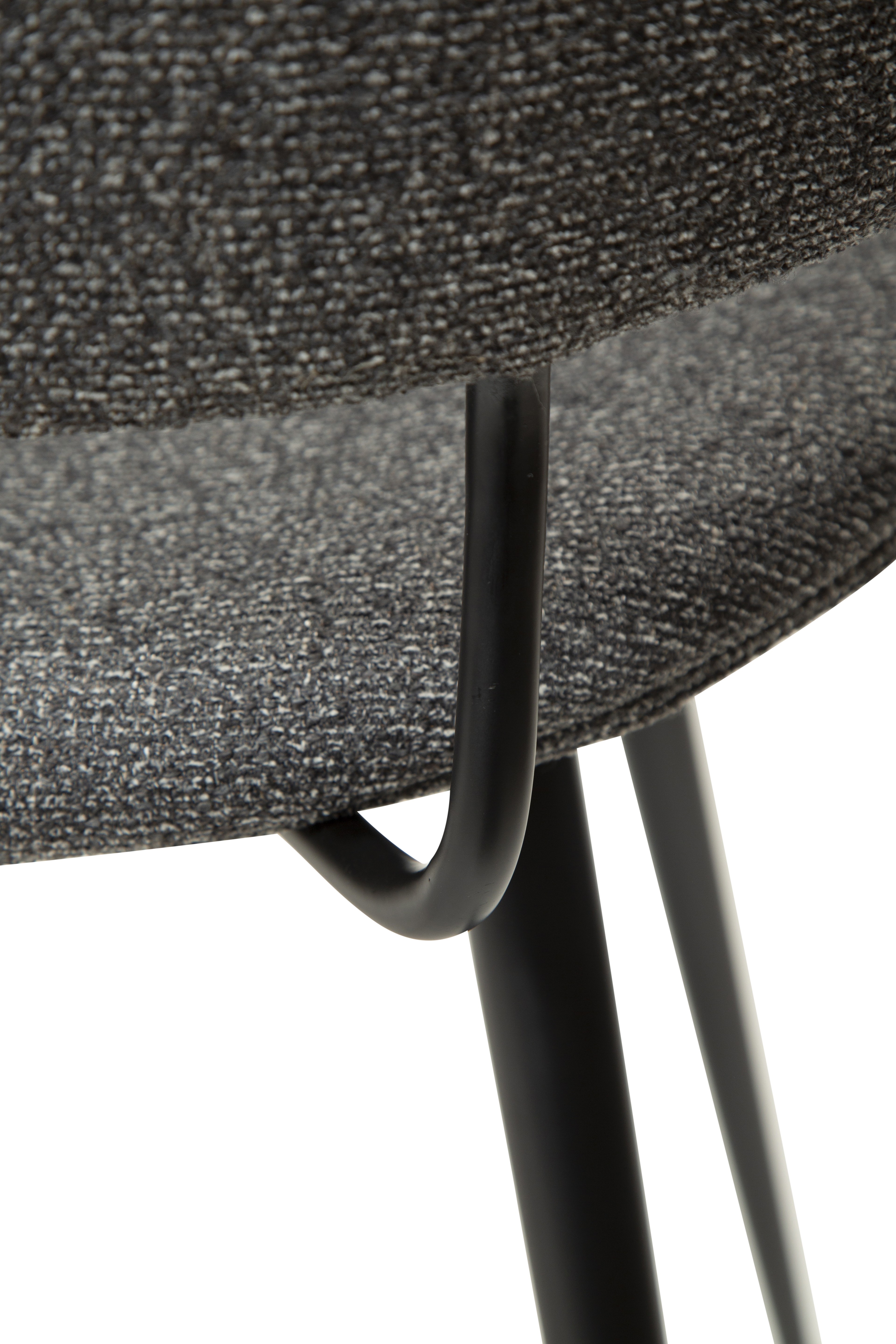 Dan Form Napoleon spisestol boucle grå/svart
