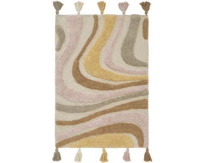 Svanefors - Swirl Bomullsmatta Multi 90x130cm