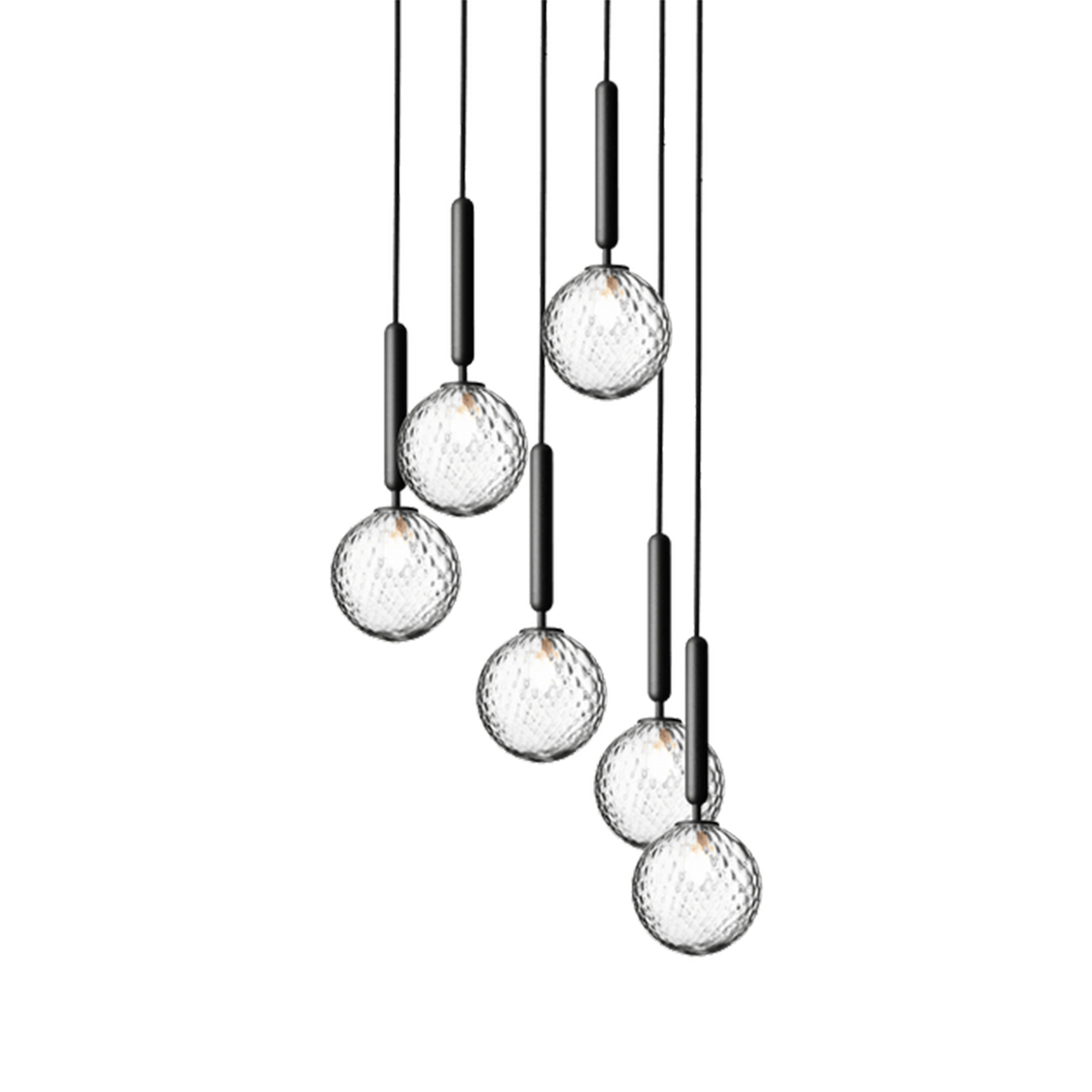 Miira 6 Taklampa Rock Grey/Optic Clear Ø35