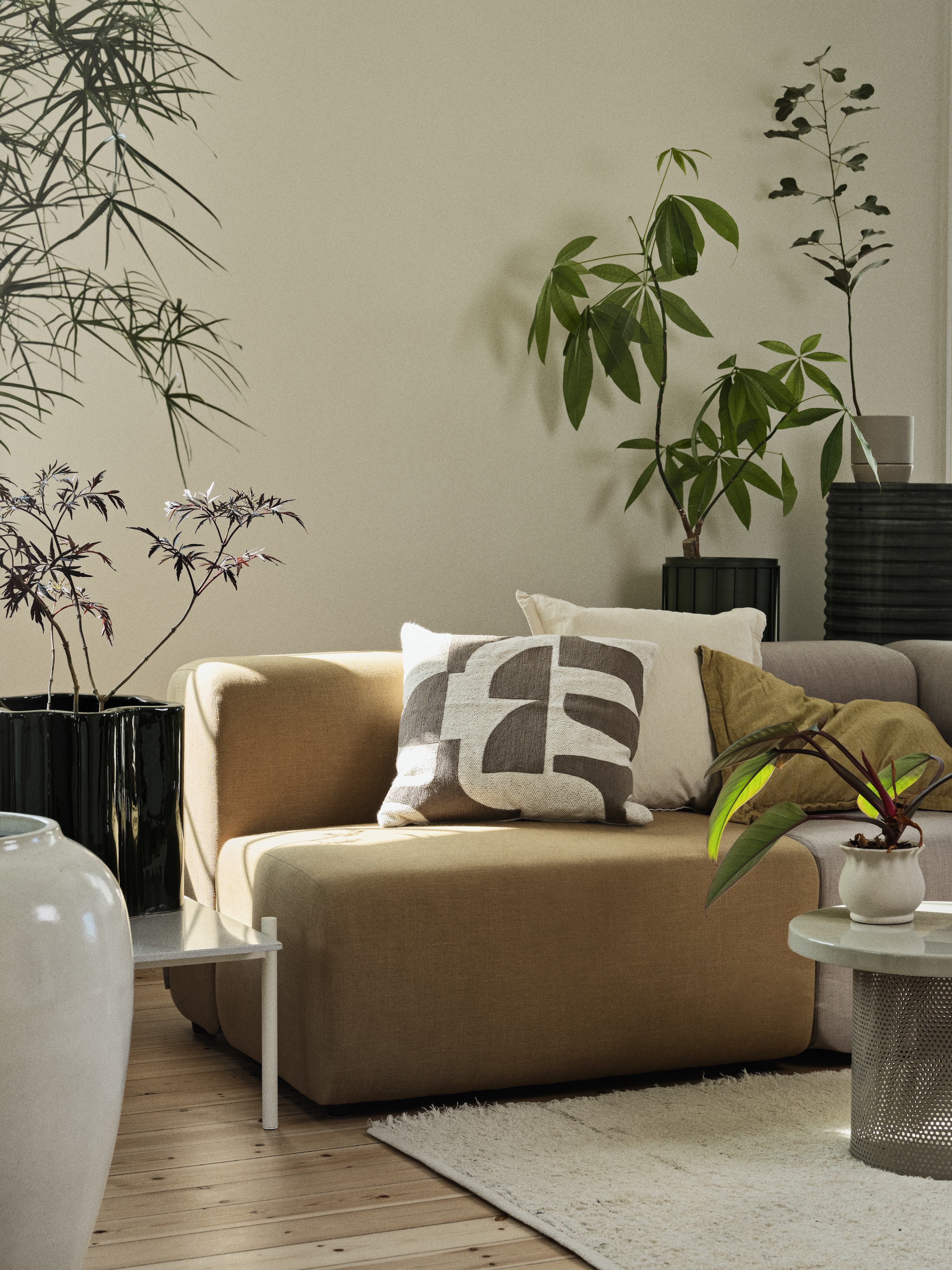 Broste Copenhagen Linn Kissenbezug Castle Beige 60x60