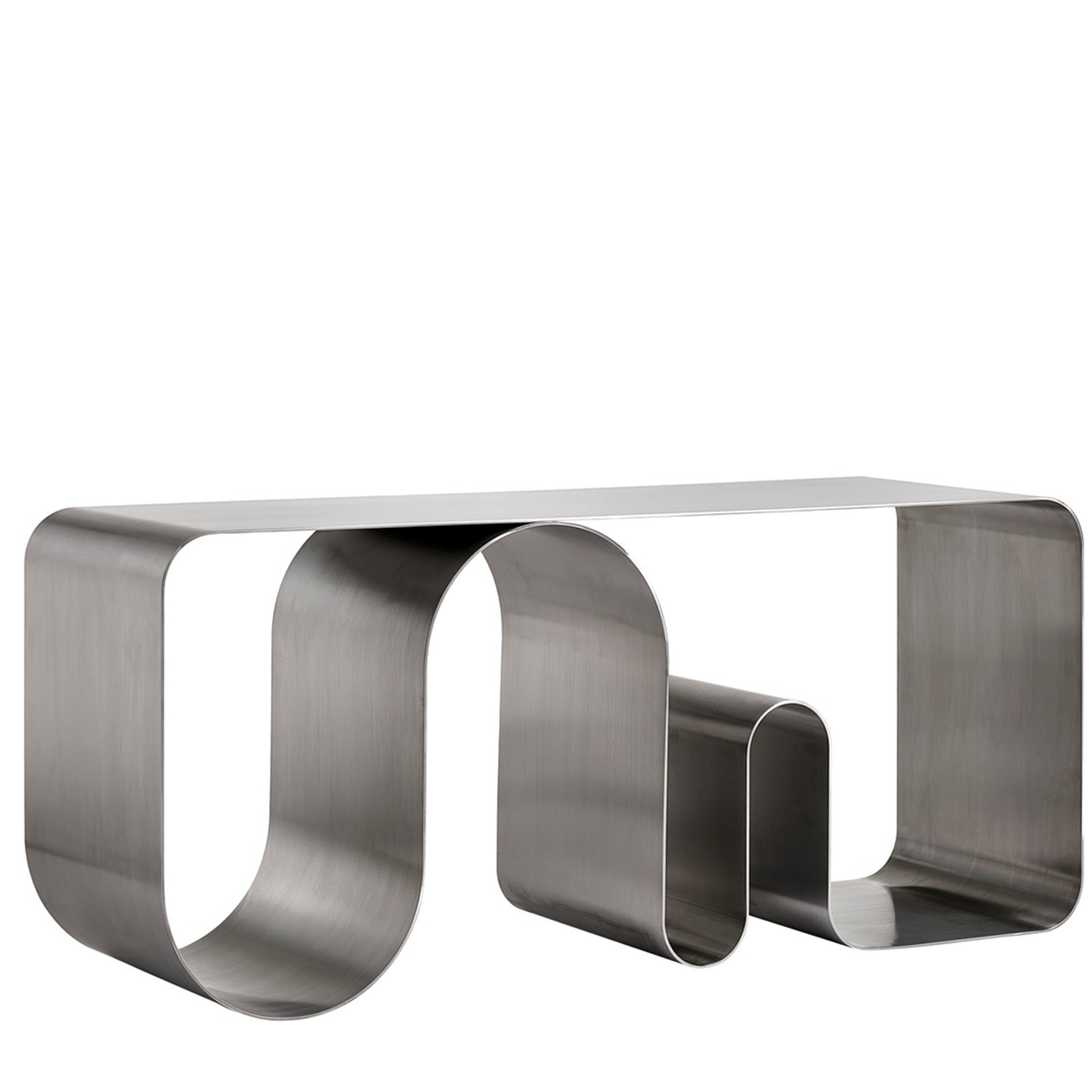 Curva Solid Bänk Silver 100cm