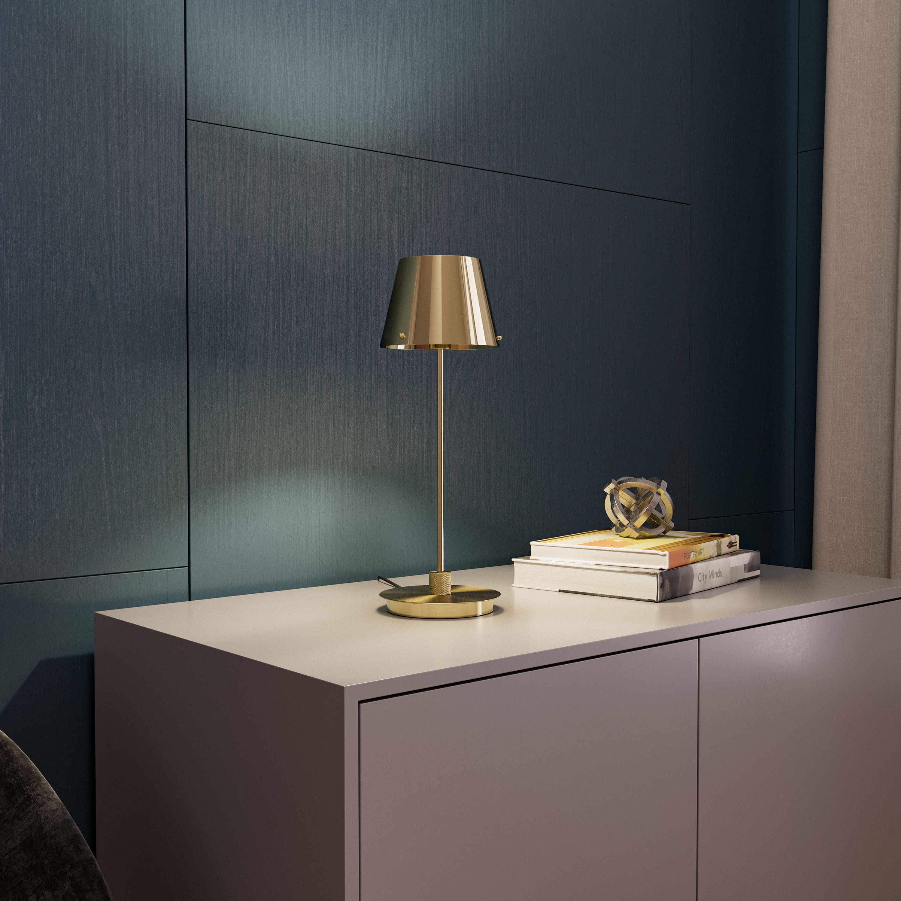 Herstal Gil il Grande Bordslampa Satin brass