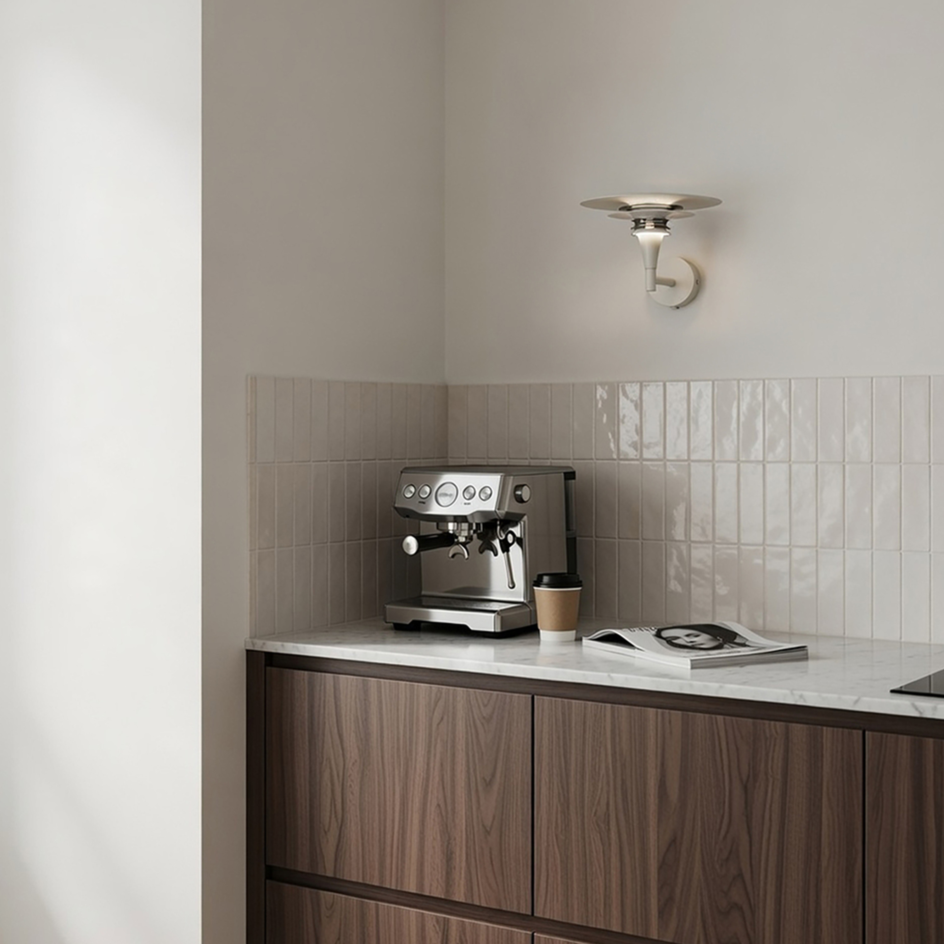 Belid Diablo Vägglampa Sand/Metallisk brons 16cm