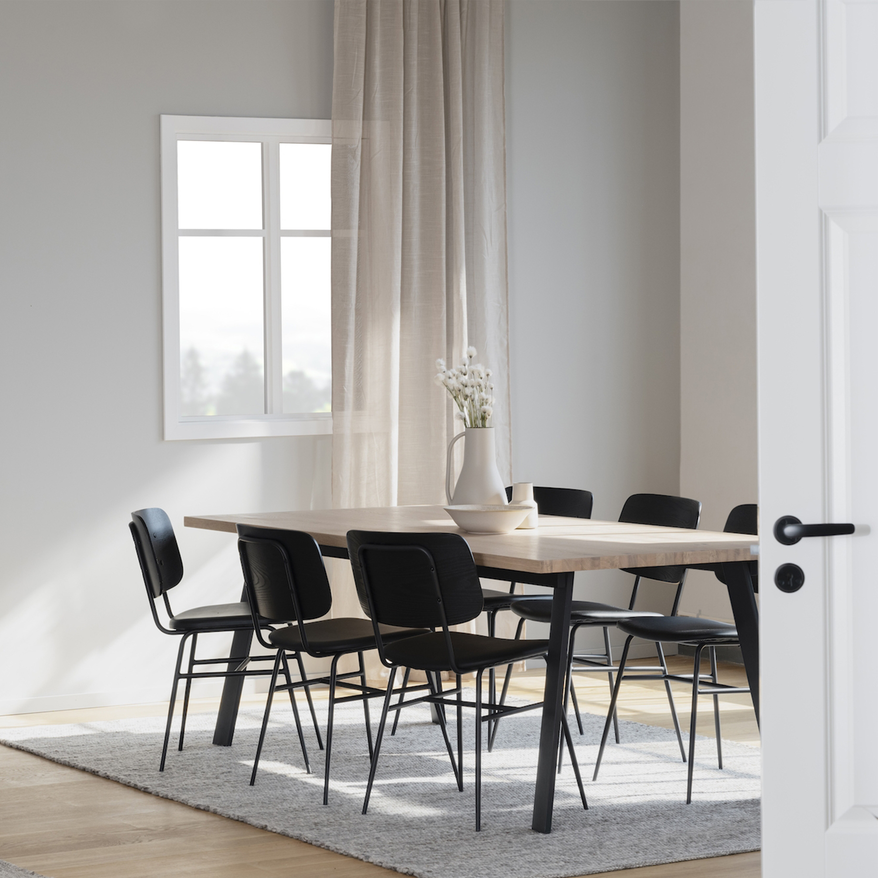 Rowico Home Winnipeg Matbord Vitpigmenterad Ek 200cm