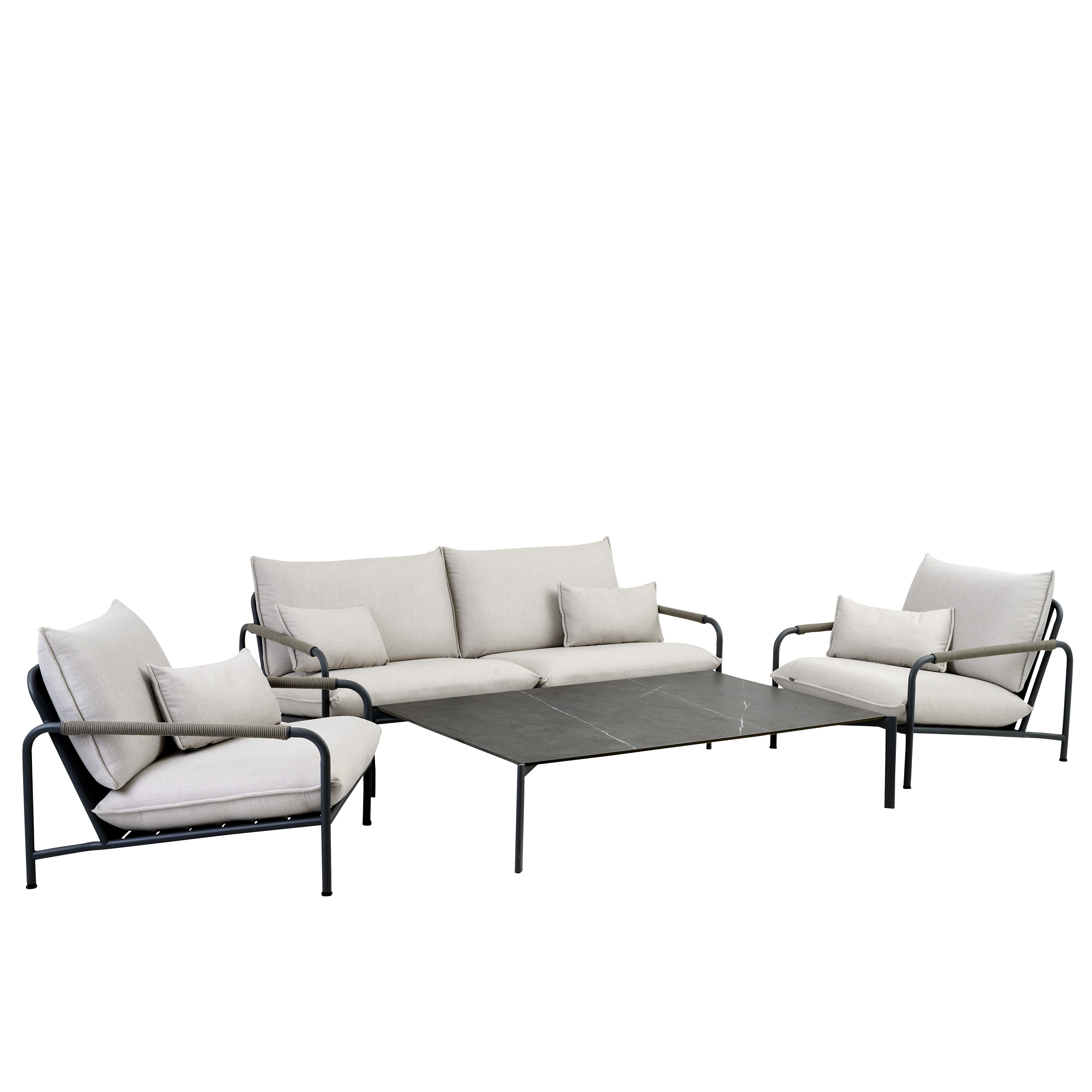 Brafab Lerberget 2,5-Sits Soffa Antracit/Ash