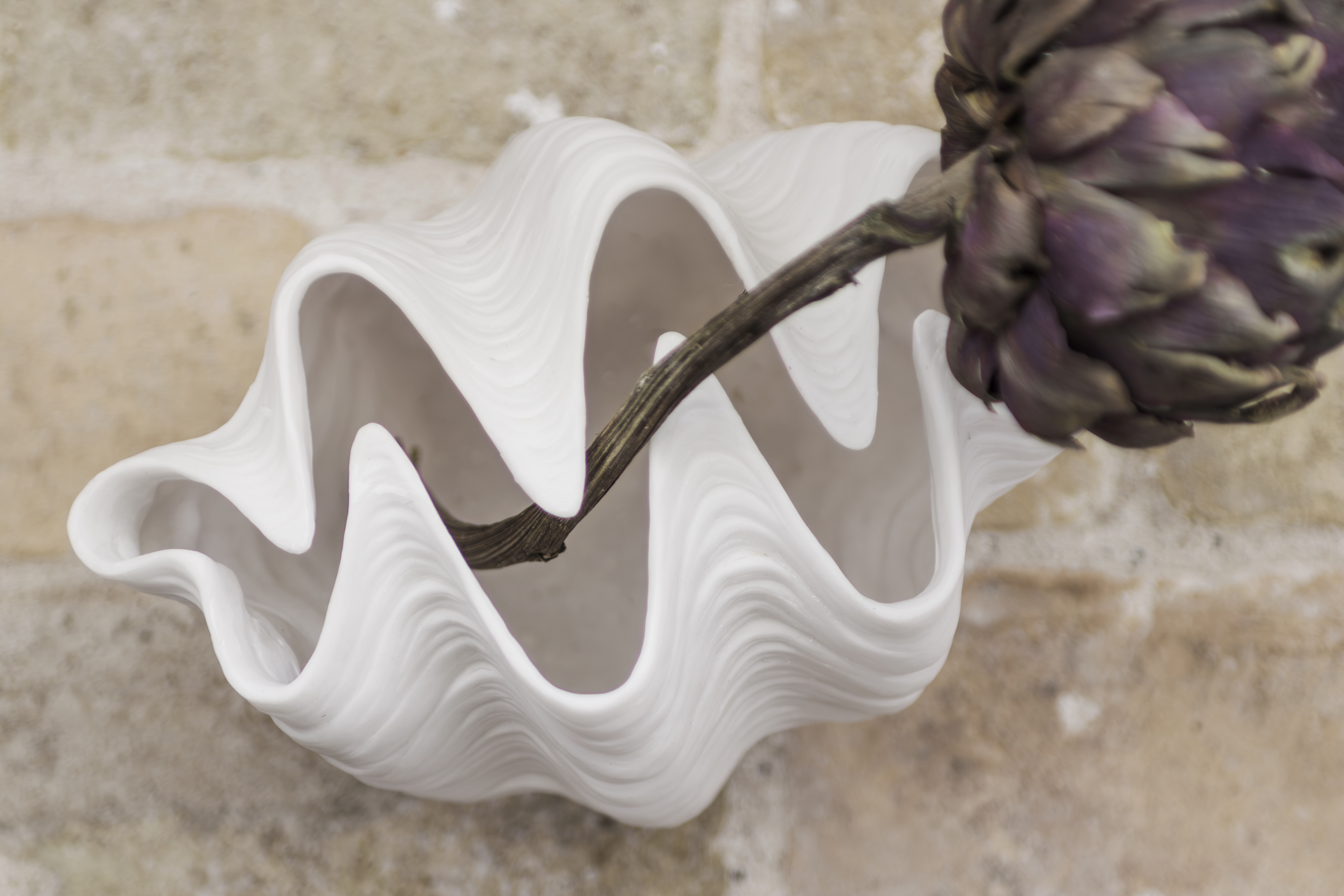 Mette Ditmer Shell Vase Offwhite Liten