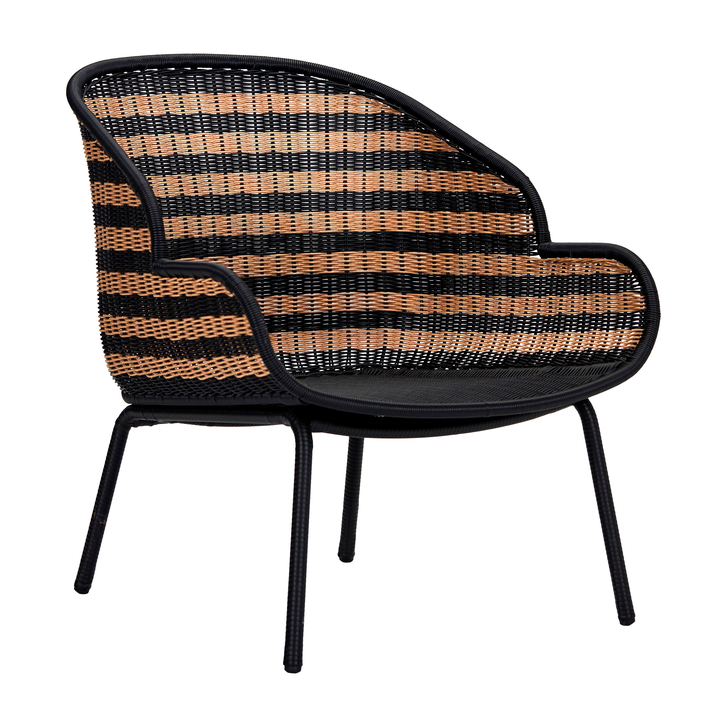 House Doctor - Hapur Loungesessel Natur - Schwarz - Outdoor-Liegestuhl