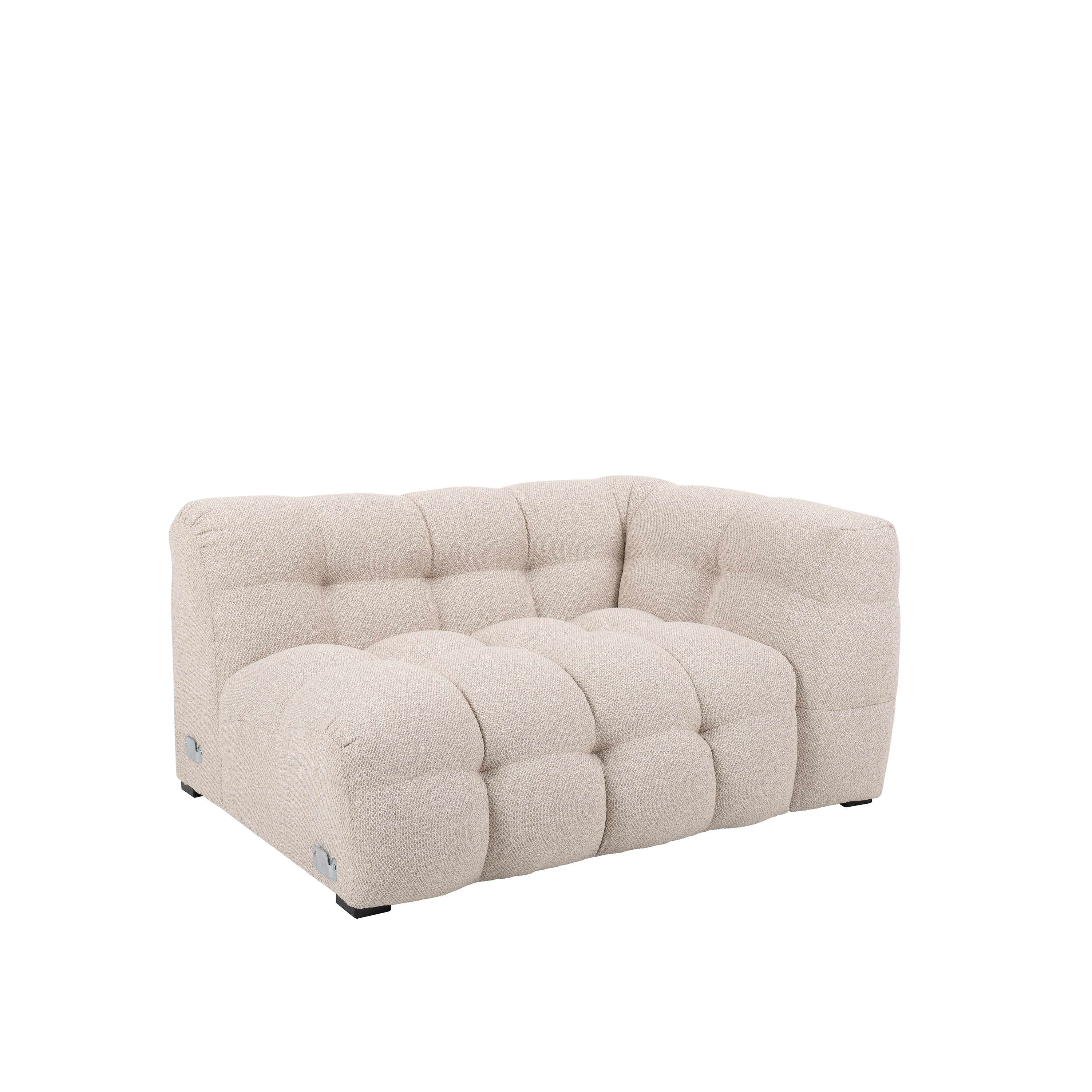 Sleepo Collection - Billie 1.5-sits Soffmodul Höger Armstöd Beige Bouclé 141cm