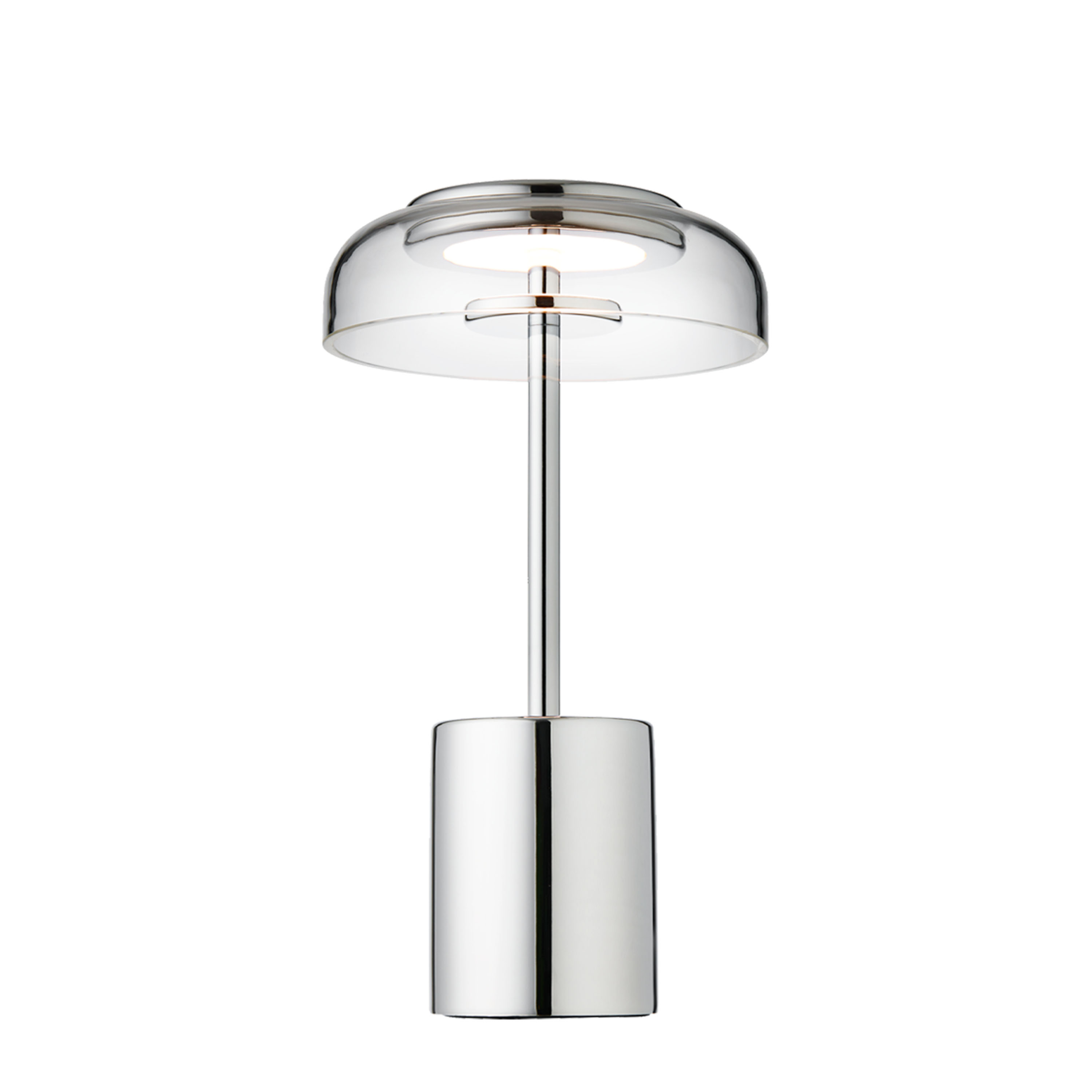 Blossi Mini Portabel Bordslampa Chrome/Clear