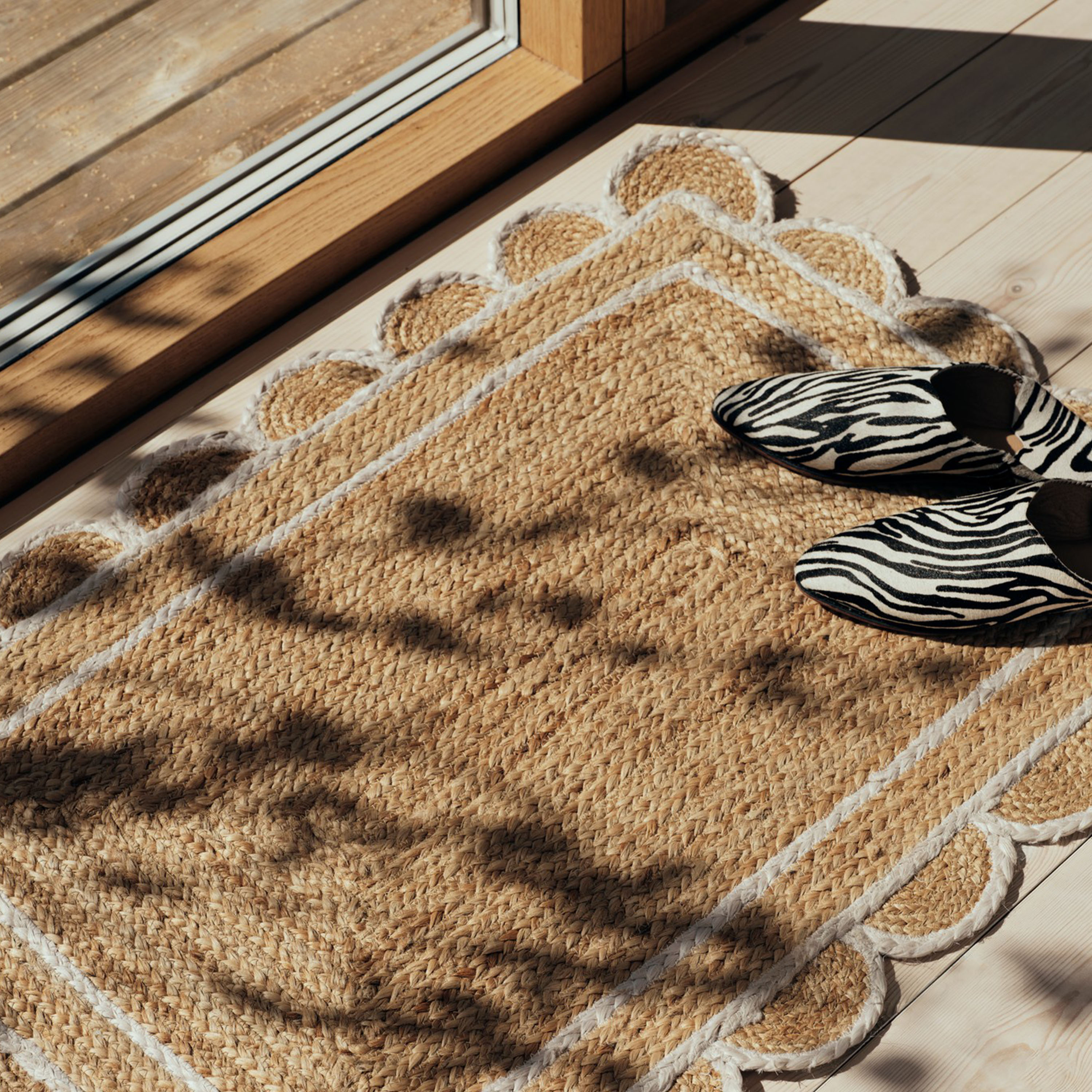 Broste Copenhagen Scallop Ovimatto Valkoinen 60x90