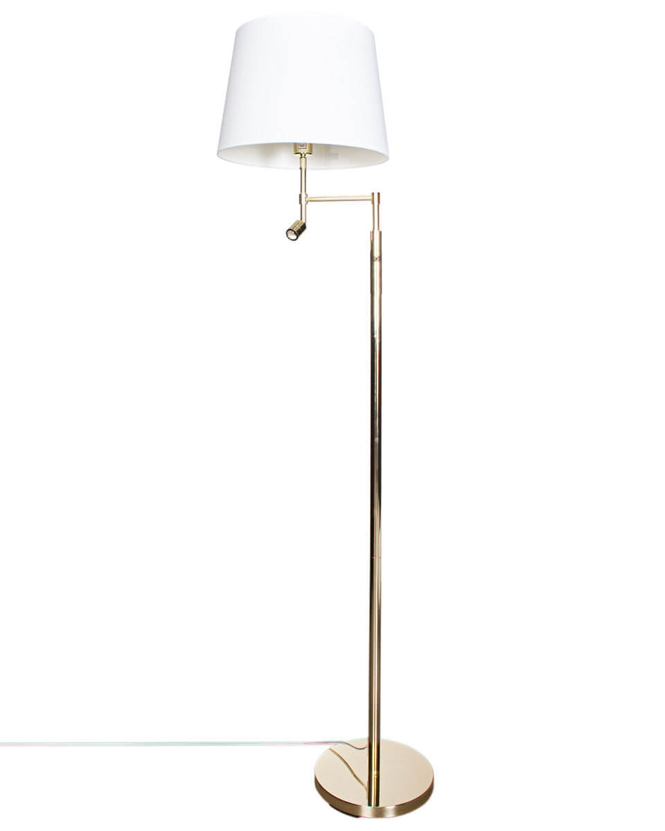 Orlando Golvlampa Mässing/Vit 157cm