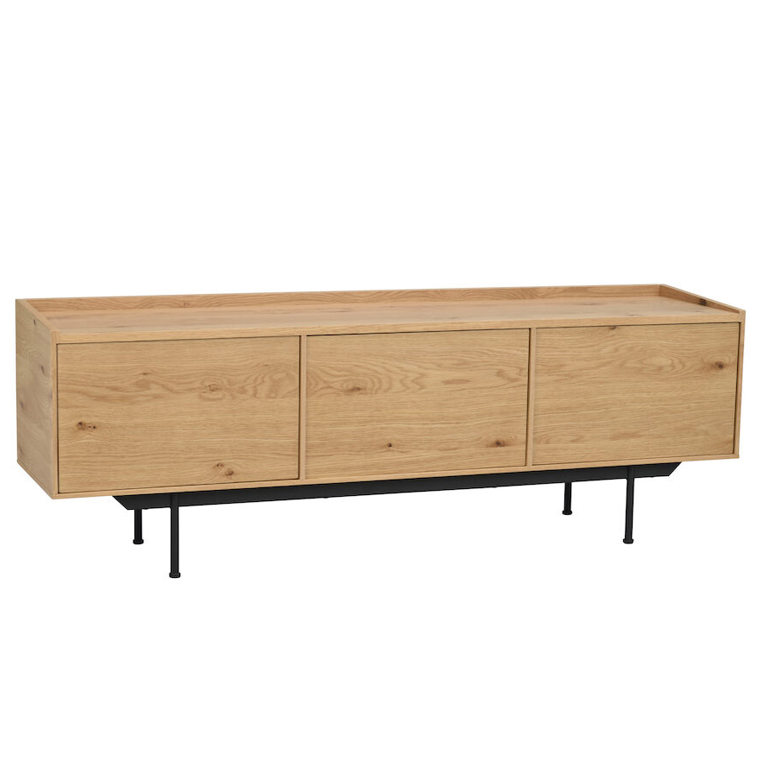 Rowico Home Brewerton TV-Schrank Eiche/Schwarz 160 cm