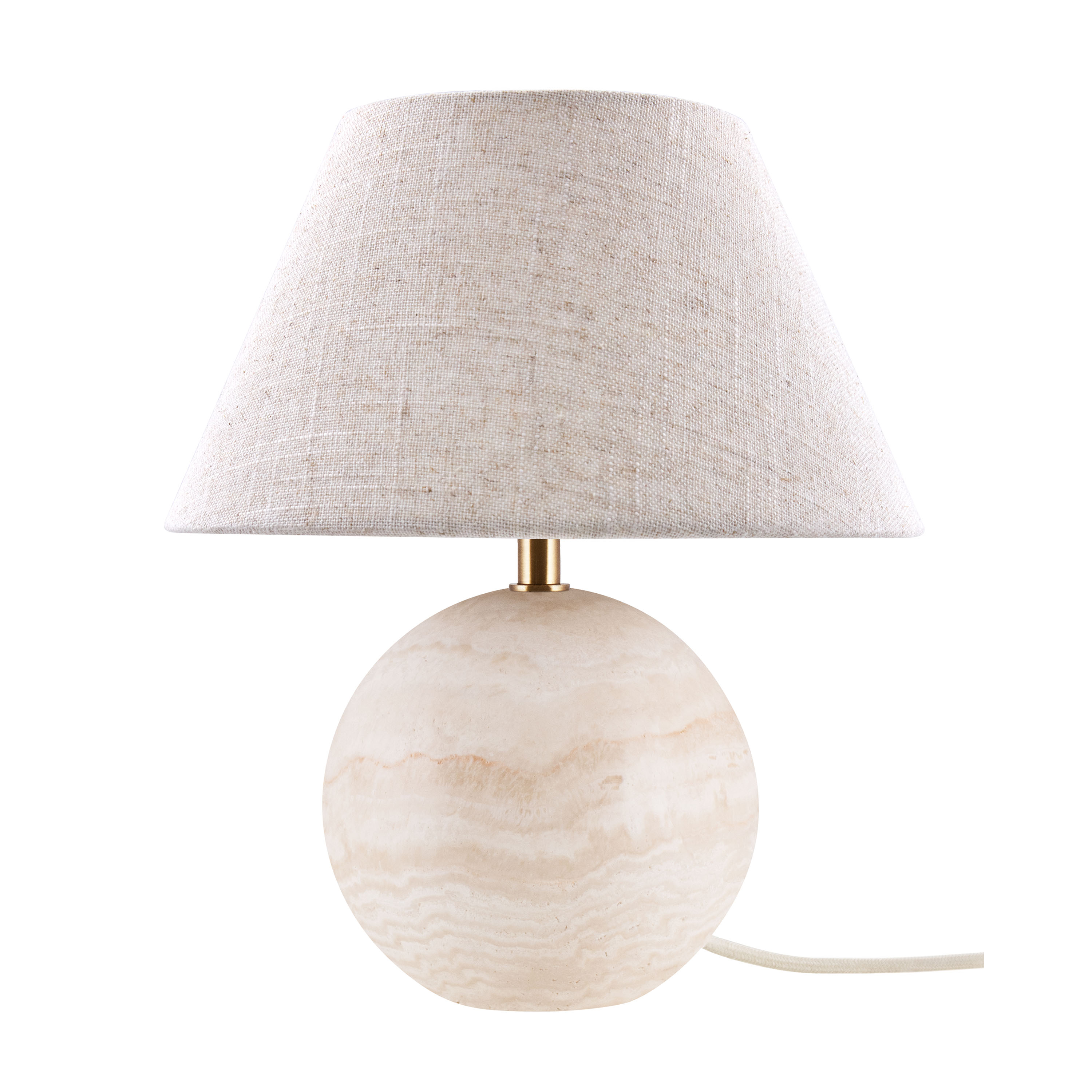 Castello Bordslampa Beige travertin 35cm