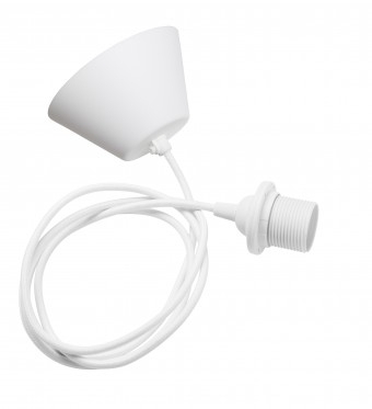 Sladd med Takkåpa E27 Vit Ojordad