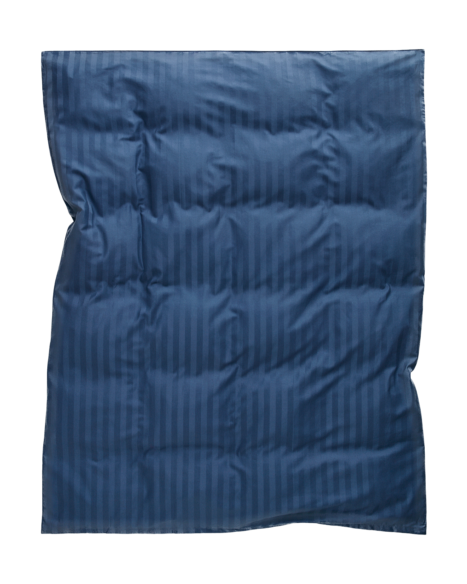 Sateen Stripes Påslakan Dusty Navy Dubbel