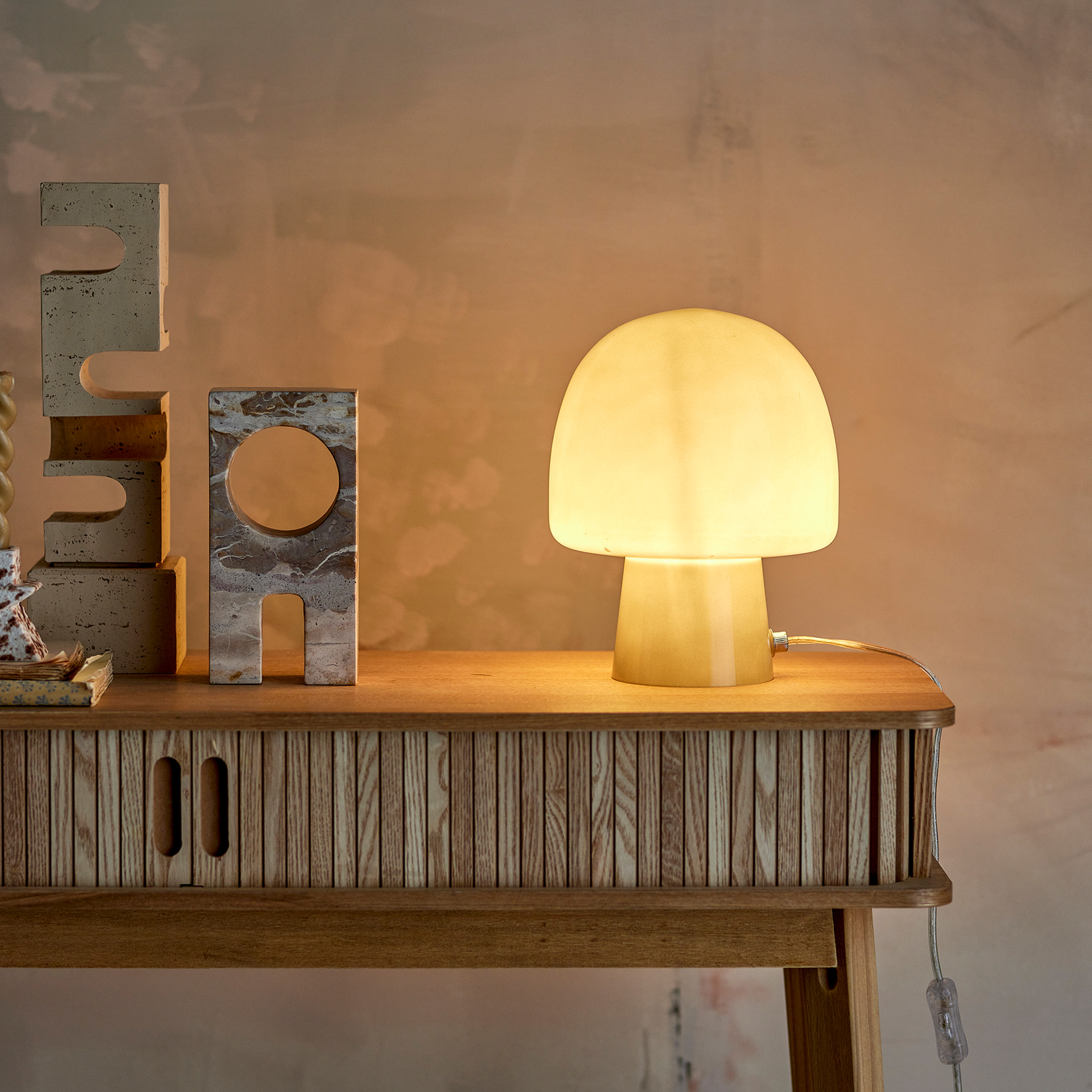 Bloomingville Paddy Pöytävalaisin Lasi Vihreä